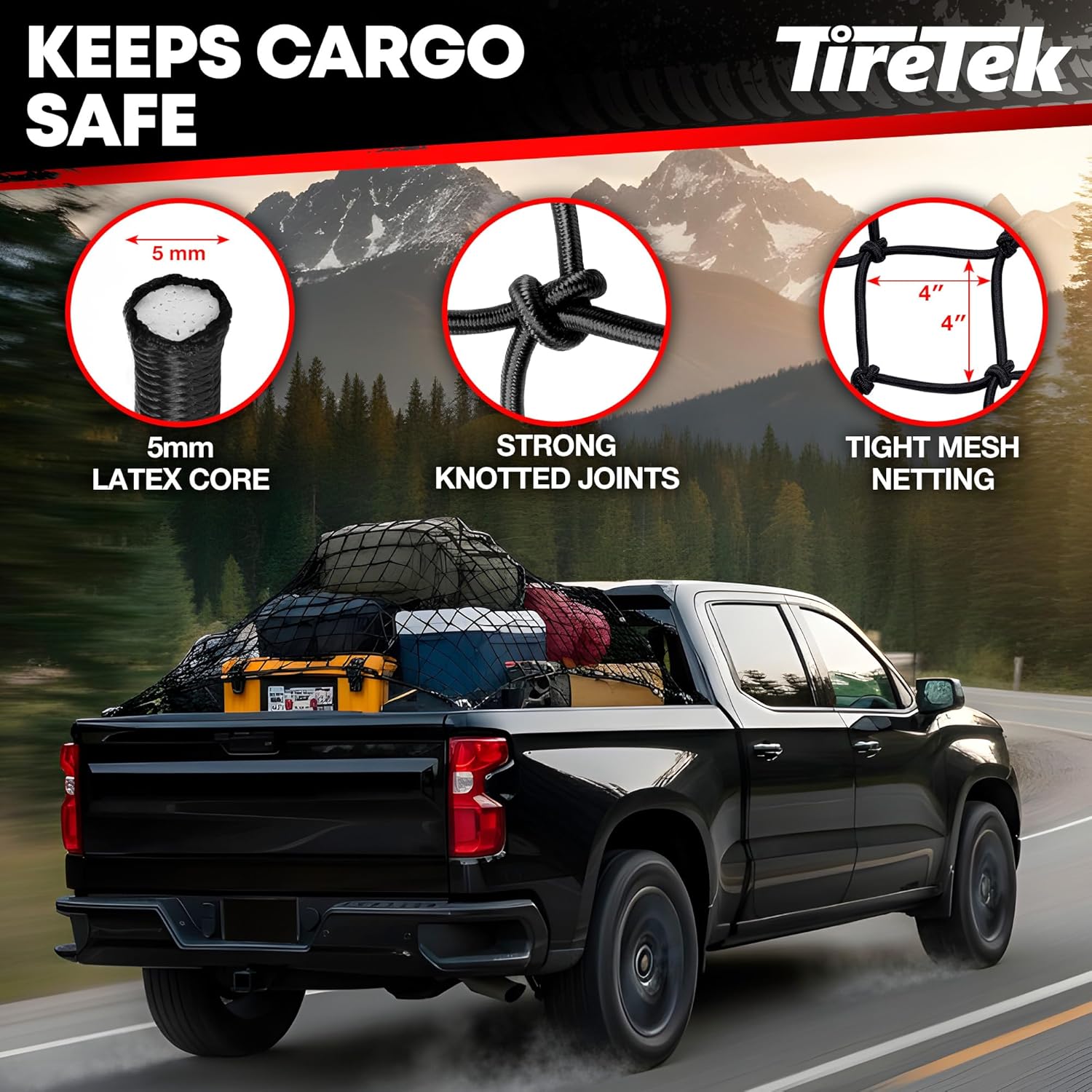 Detalle de TIRETEK Cargo Net 4'x6' ๐