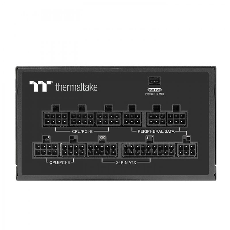 Detalle 2 de Thermaltake Toughpower GF2 ARGB 850W Premium Edition: fuente modular 80 Plus Gold con iluminación Riing Duo