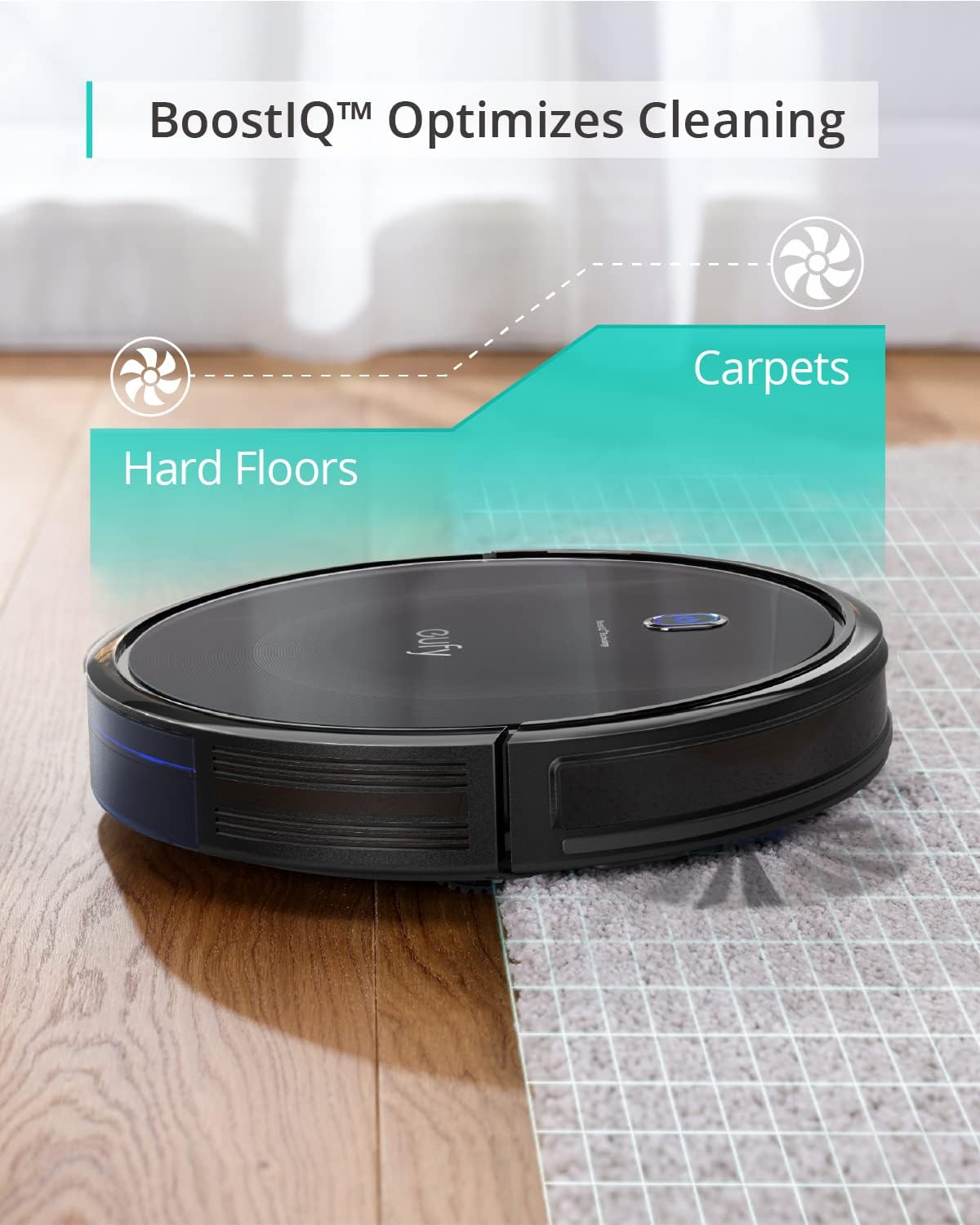 Detalle 2 de eufy RoboVac 11S MAX Robot Vacuum, Slim 7.3 cm Design, Quiet Cleaning