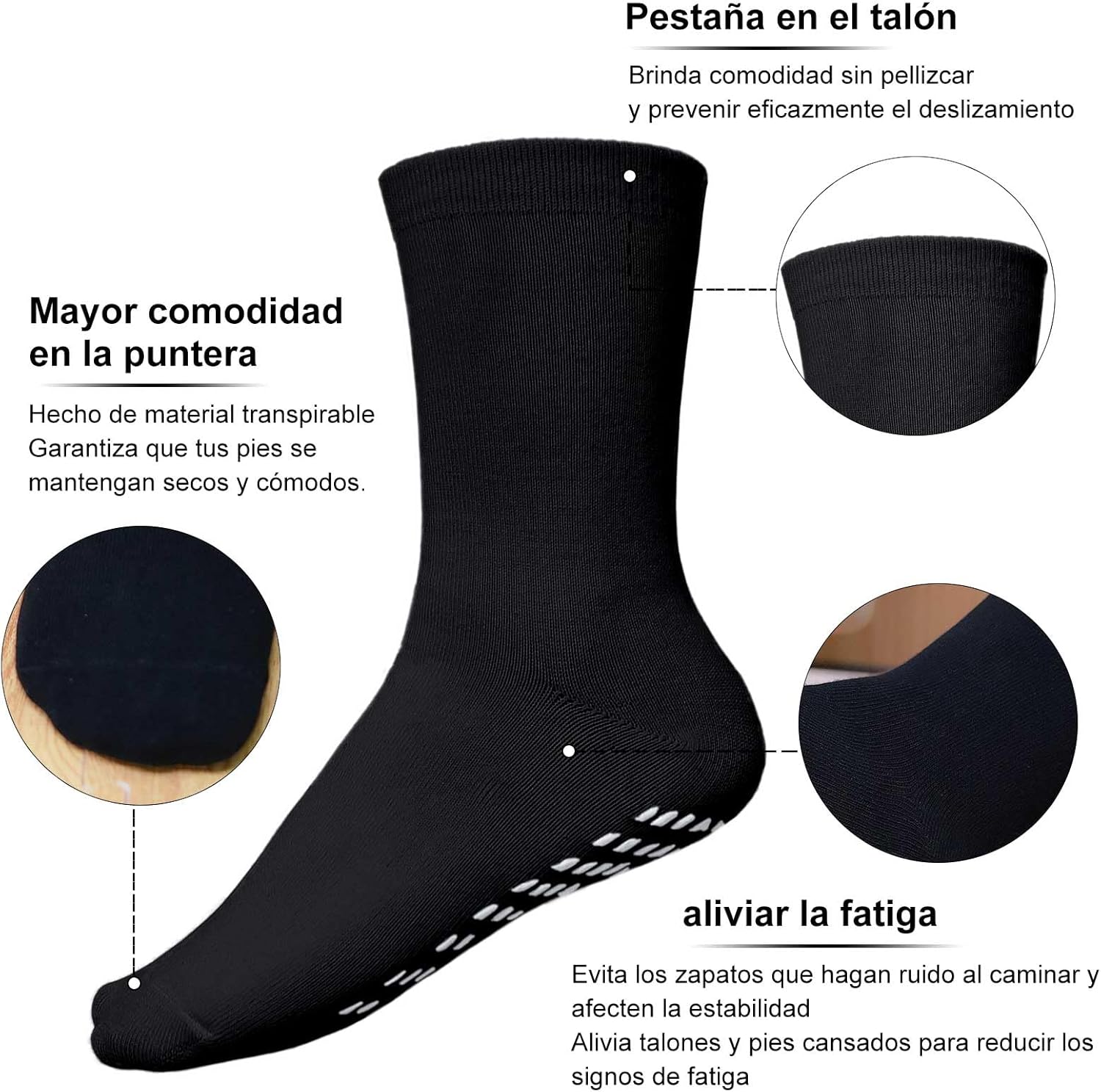 Thumbnail 3 de PUTUO Calcetines antideslizantes 39–50 4 pares