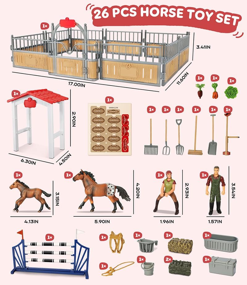 Thumbnail 2 de KIDBEST Horse Stable Playset for Kids 3-5 🐴
