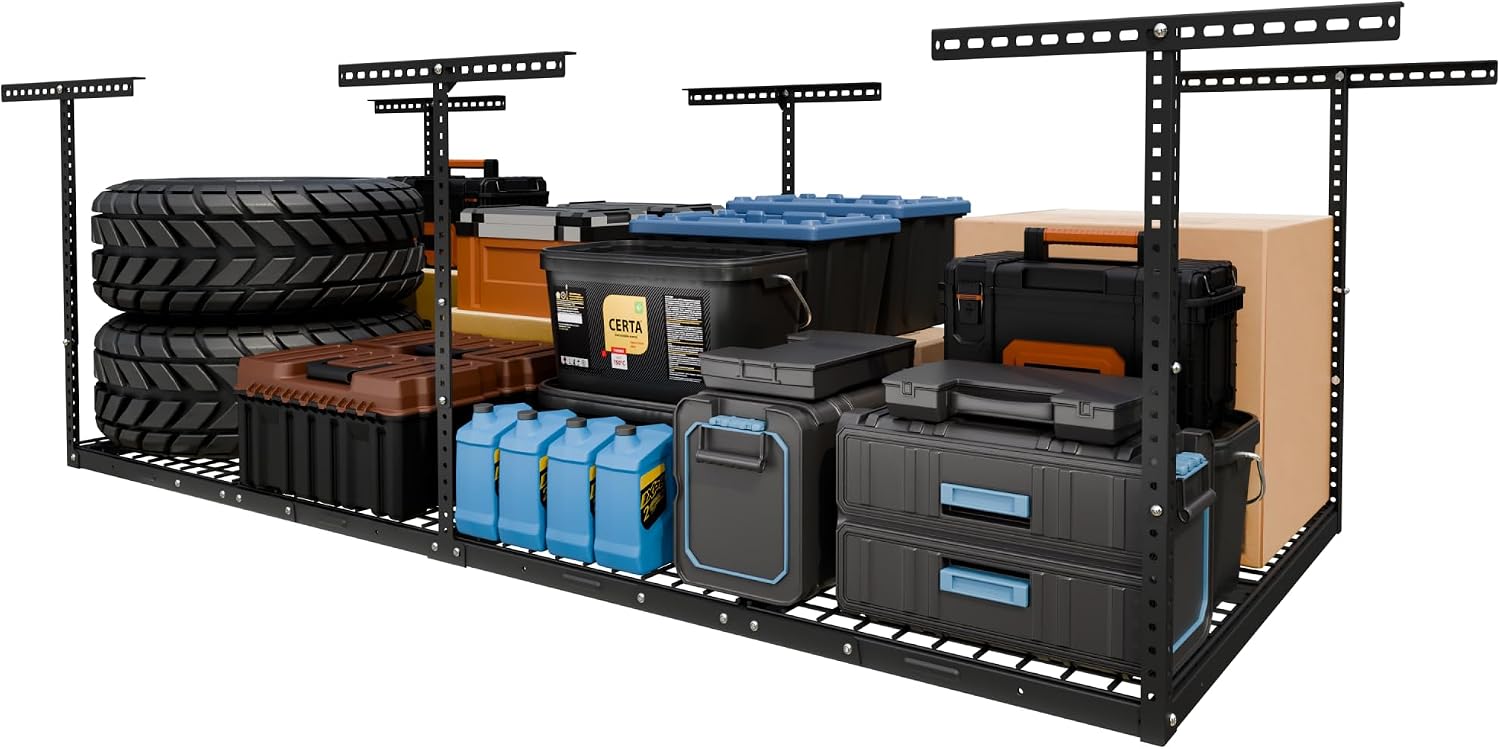 Detalle de FLEXIMOUNTS Overhead Garage Storage Rack 4x8