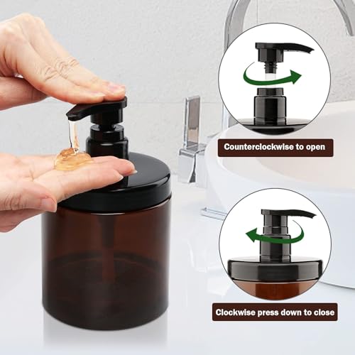 Thumbnail 2 de Hokretme 3Pcs 600ml Pump Bottle Dispensers – Wide Mouth, Refillable, BPA-Free