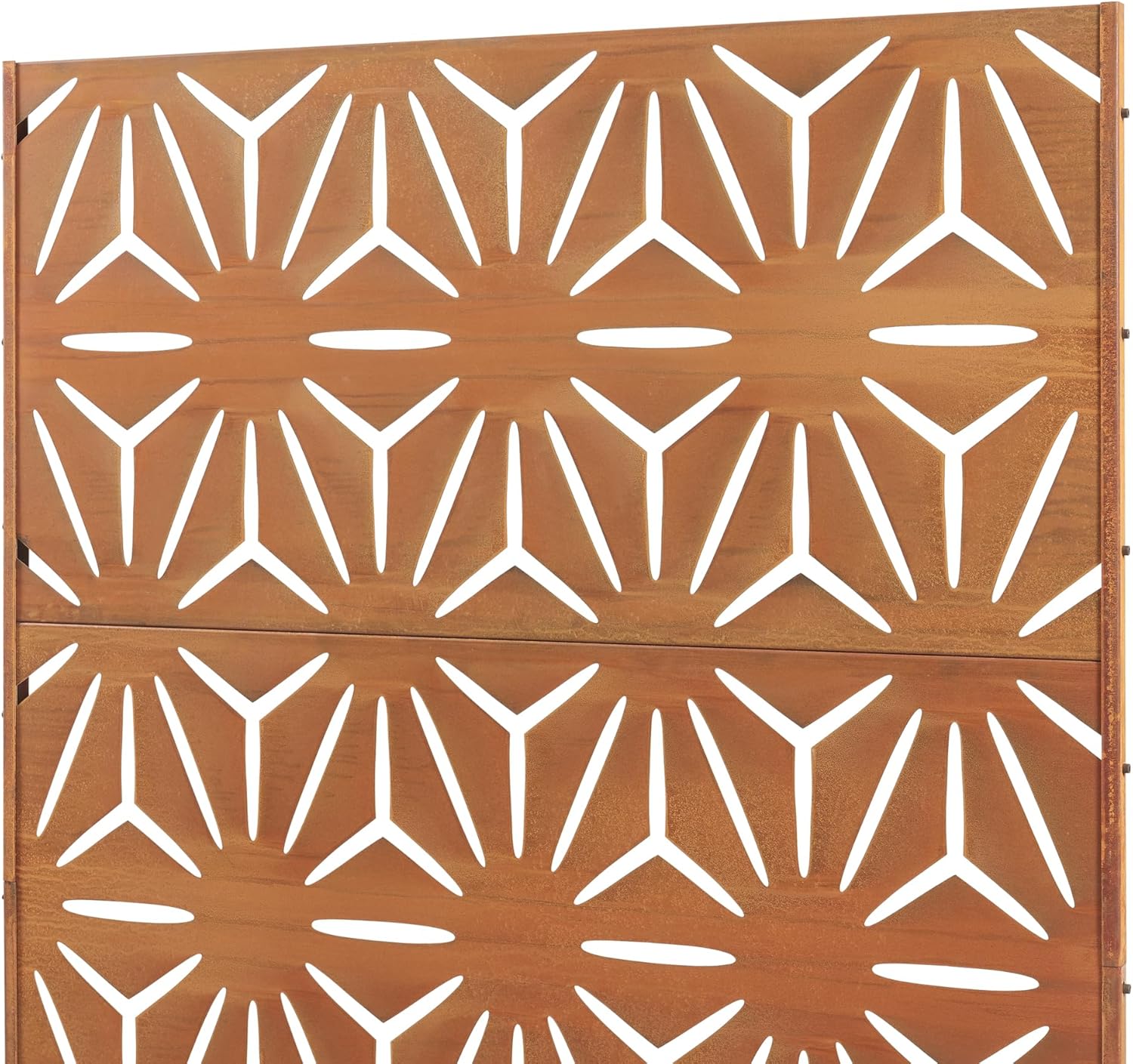 Thumbnail 4 de Pannello Divisorio Decorativo in Acciaio Corten 180x120 cm – Frangivista a Motivo Raggi Floreale