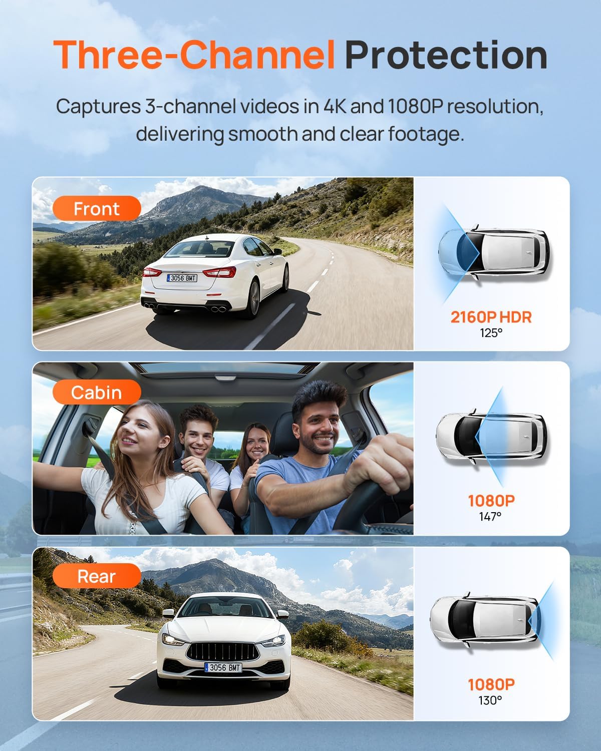 Detalle 2 de 70mai 3-channel dash cam T800E