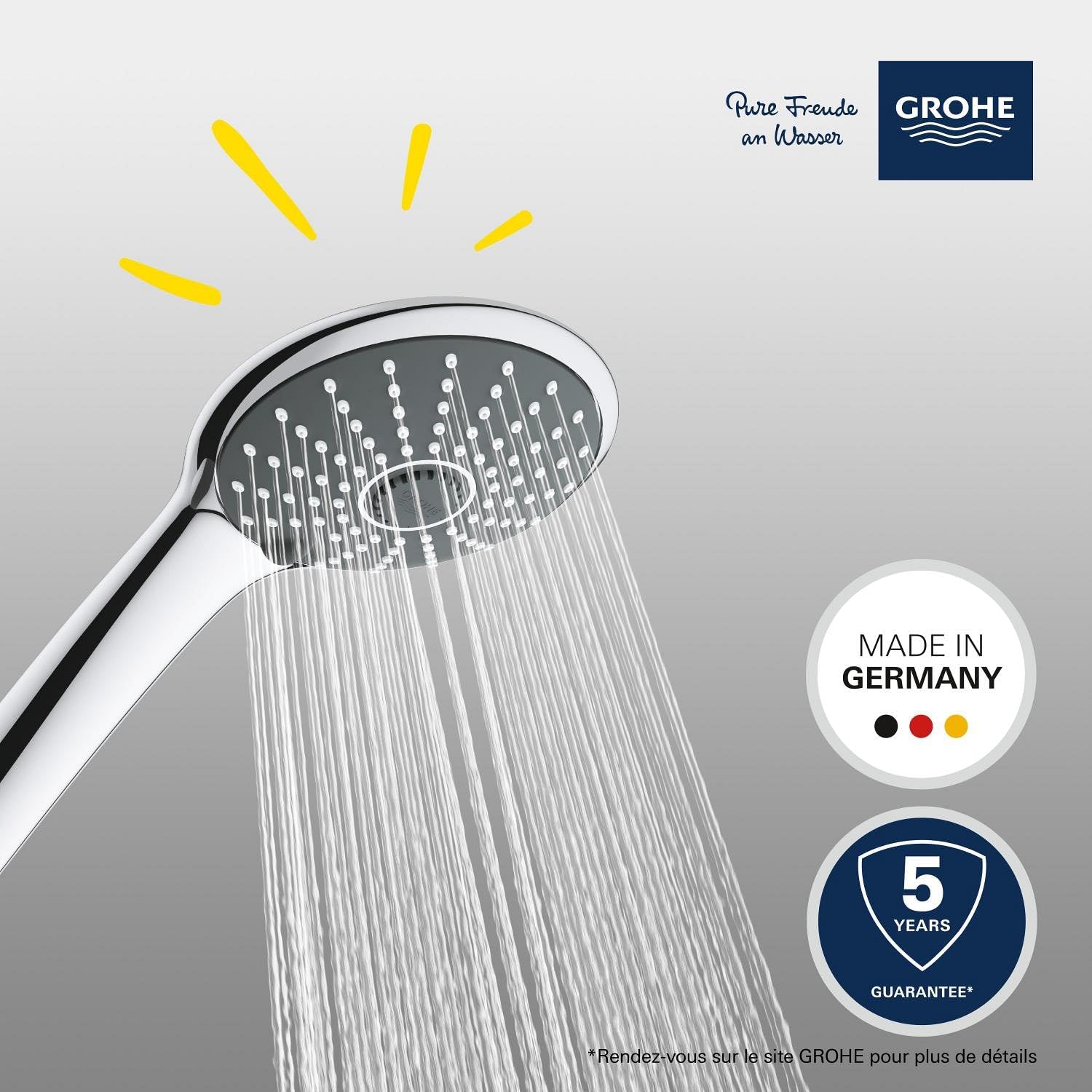 Thumbnail 4 de GROHE Vitalio Joy 110 – Pommeau de douche rond 3 jets, 11 cm, chromé, économie d'eau
