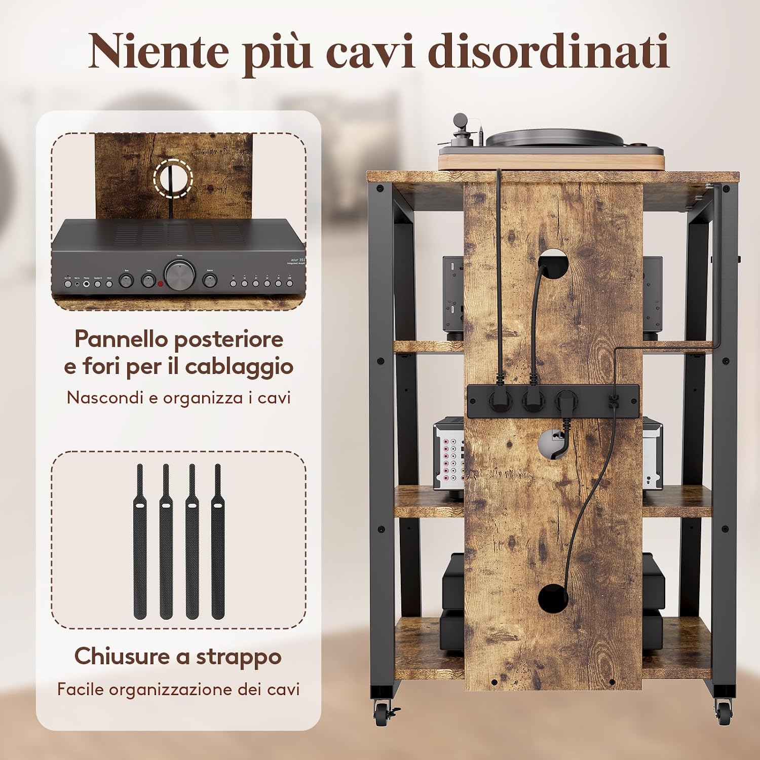 Thumbnail 6 de Lifewit Mobile Giradischi 4 Ripiani