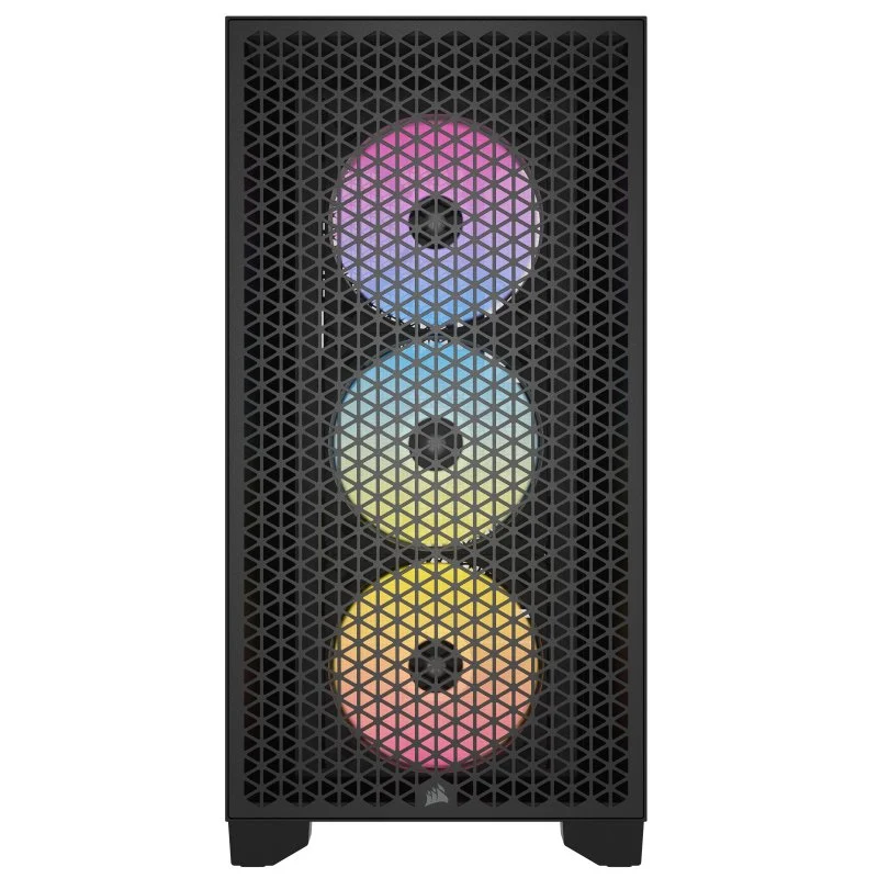 Detalle de Corsair 3000D RGB AIRFLOW negro, cristal templado 🖥