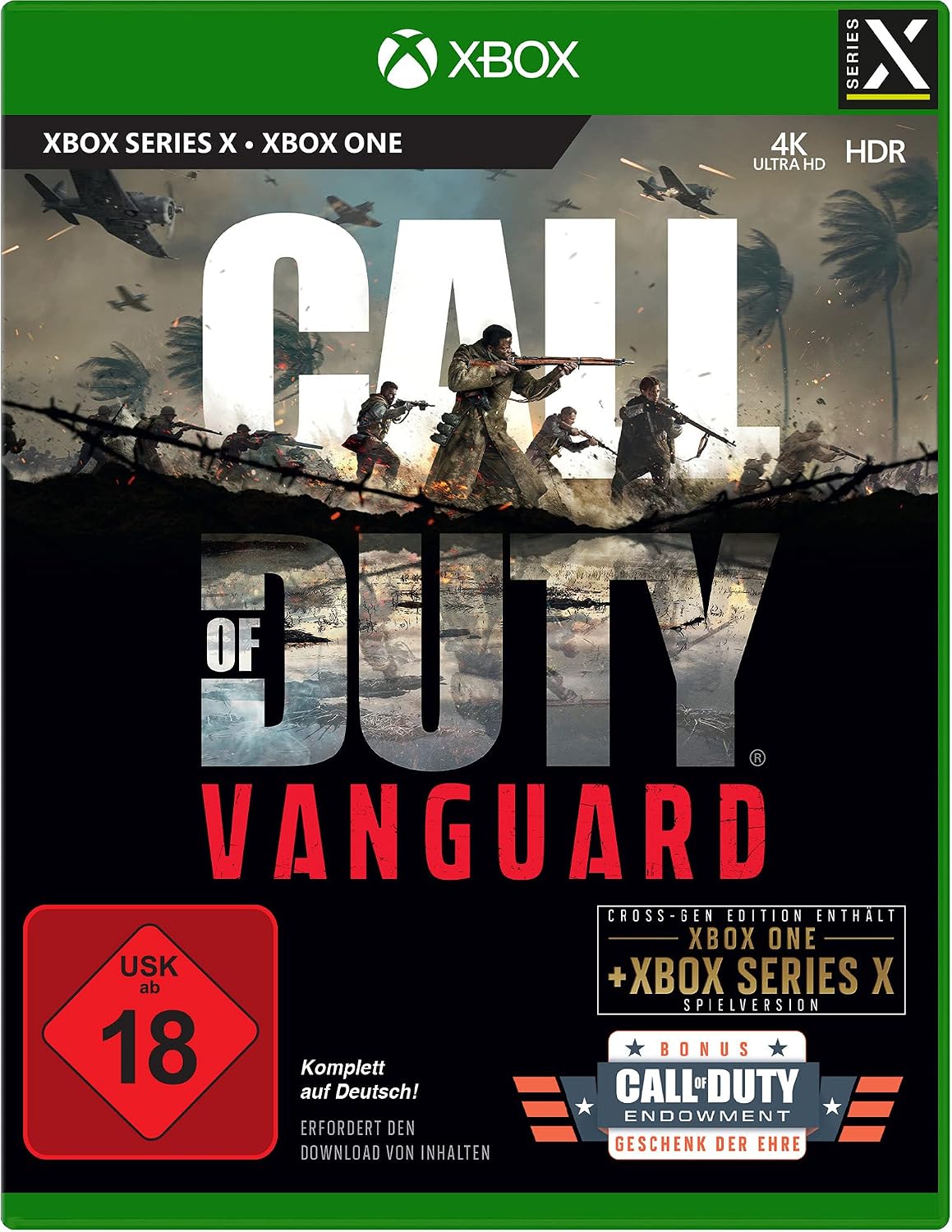 Detalle de Xbox Call of Duty: Vanguard – gra FPS na Series X z kampanią i trybem Zombie