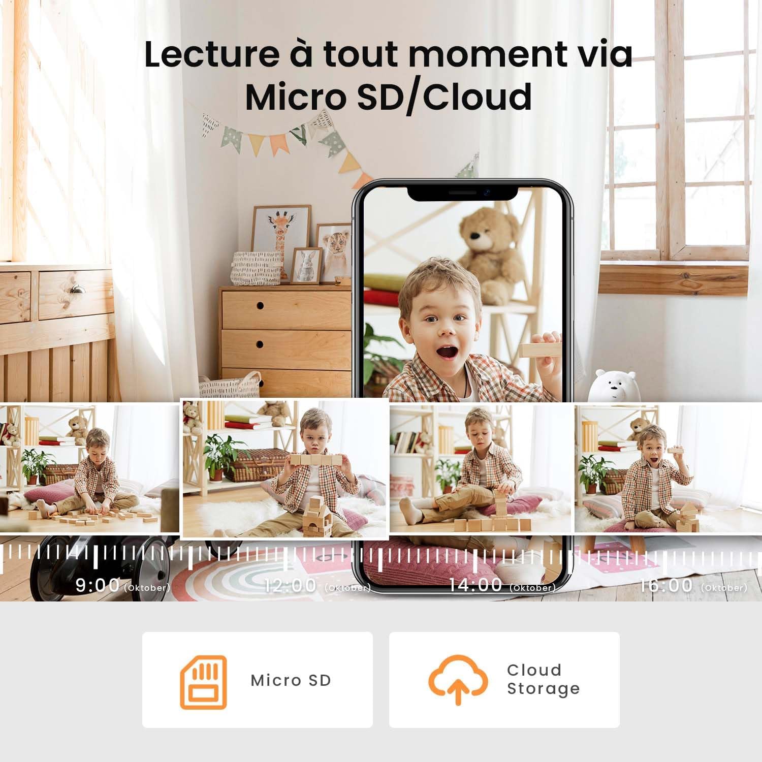 Thumbnail 6 de Tenda CP6 WiFi intérieure 2K (3MP) dôme motorisé 360° avec vision nocturne, détection de mouvement et audio bidirectionnel
