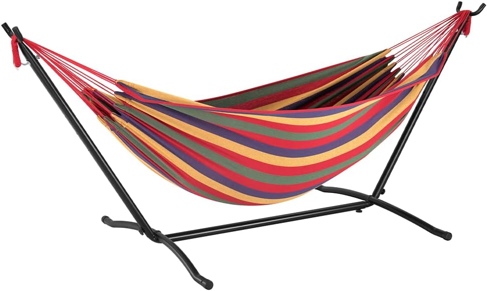 Thumbnail 6 de BAKAJI Amaca da Giardino Brasiliana con Supporto in Acciaio – Comfort e Portabilità per Esterni e Interni