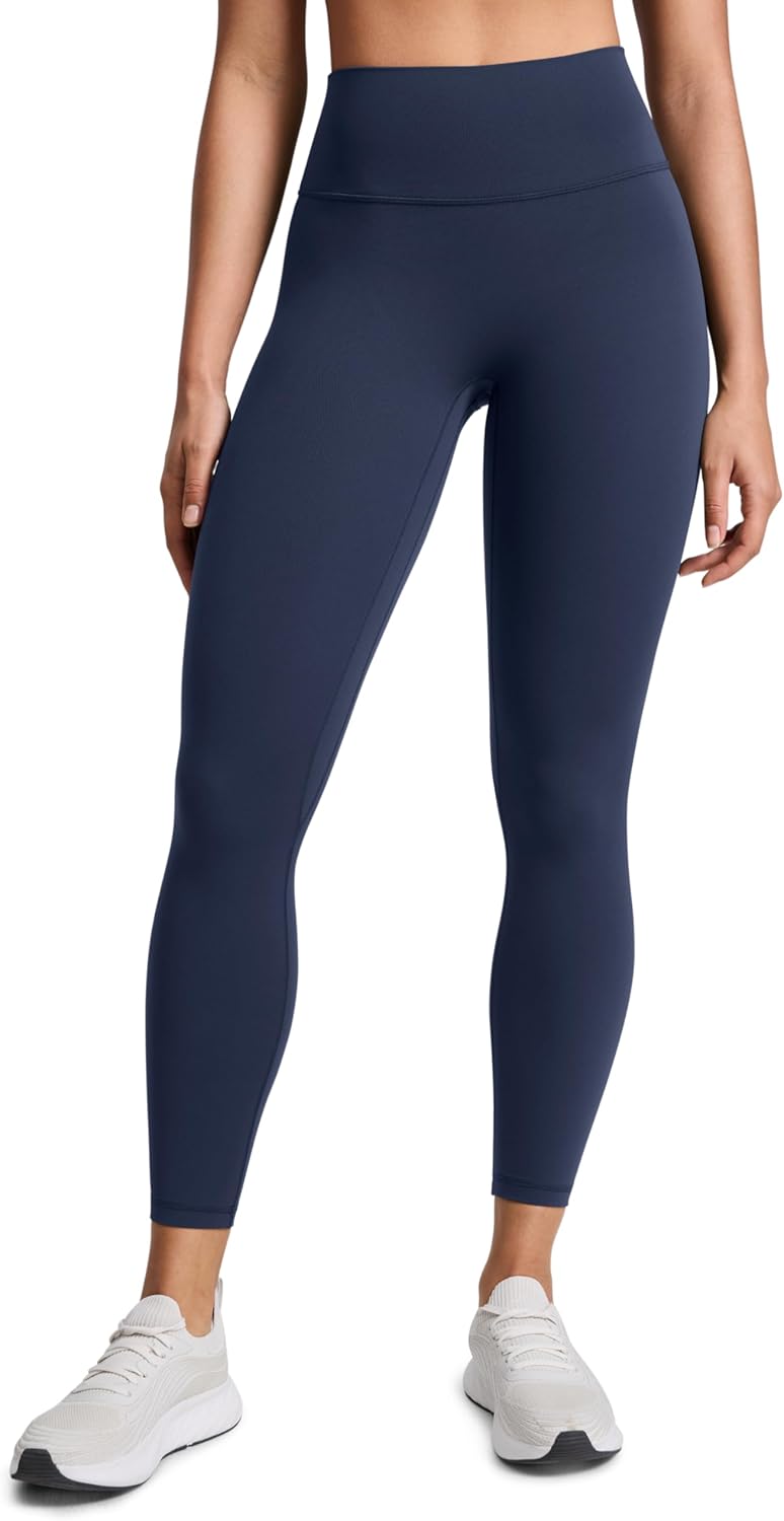 Detalle de CRZ YOGA Womens SculptAir No Front Seam Yoga Leggings 25" - High Waisted Stretchy Workout Pants