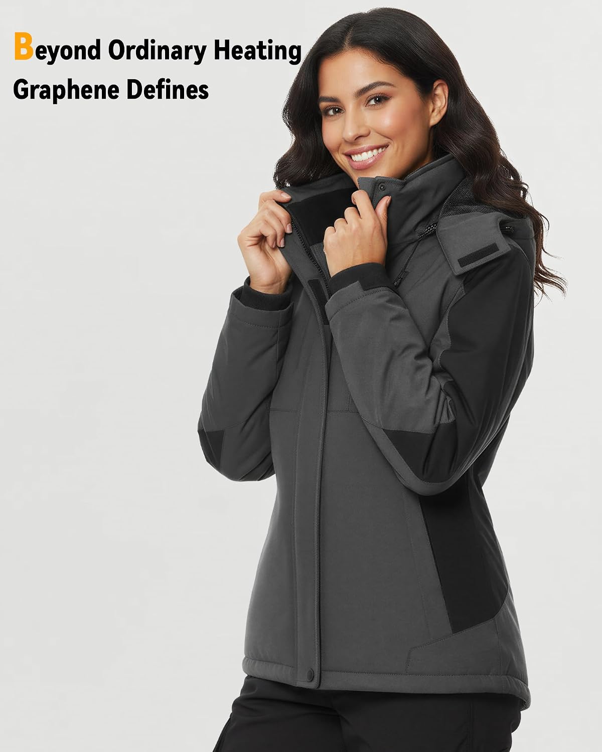Detalle 1 de Wulcea RTAX-018A Graphene Heated Jacket for Women, 12V, 18,400mAh