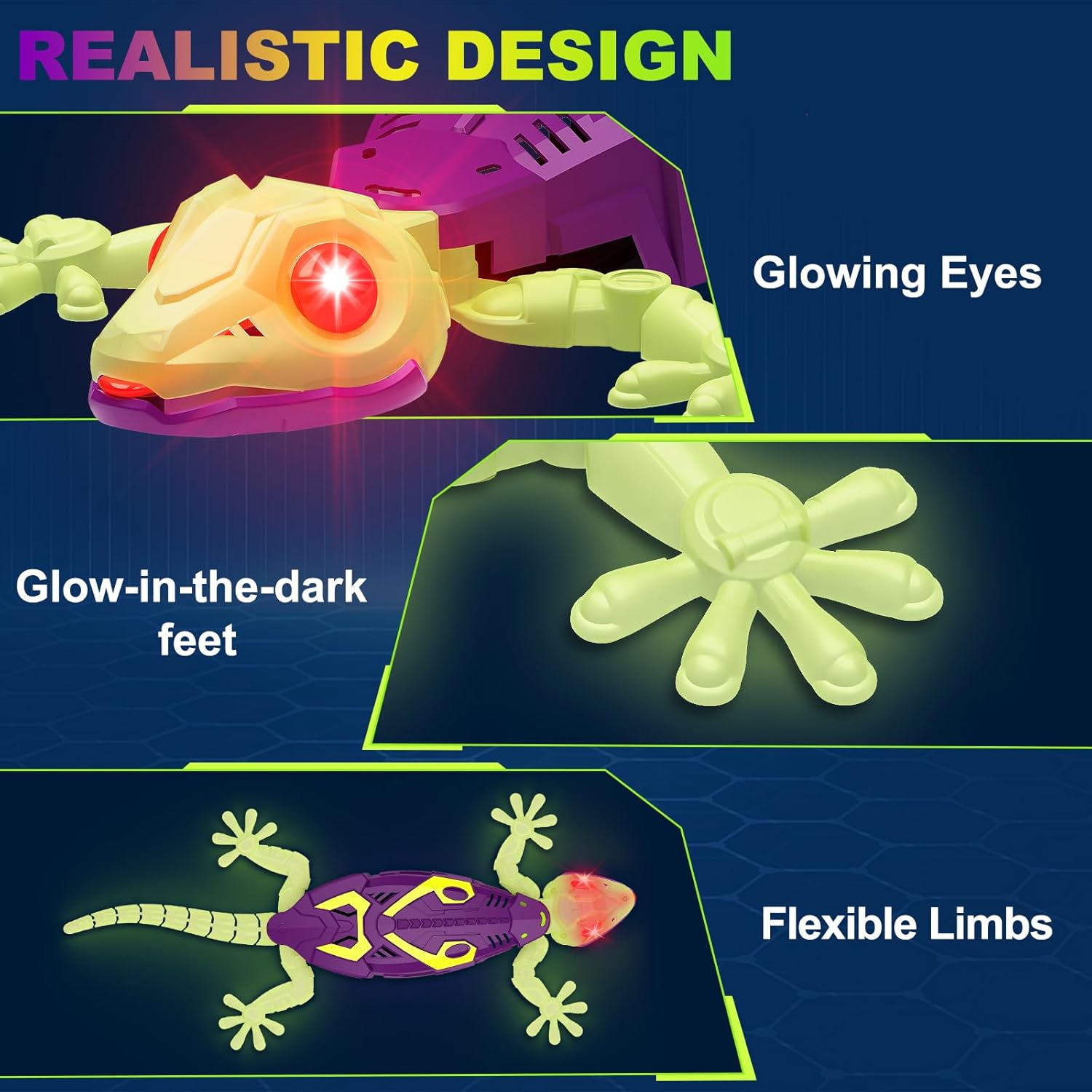 Detalle de Qrooper Wall Climbing Gecko Glow 35 min