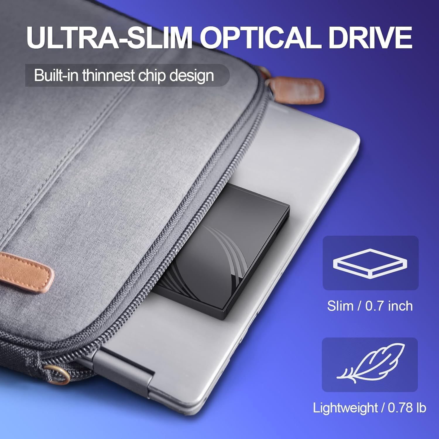 Thumbnail 6 de BPAKDU B31-Y2 External CD/DVD Drive with USB-A, USB-C, and Card Slots
