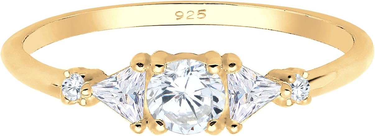 Detalle 2 de Elli PREMIUM Ring Damen Geo Silber