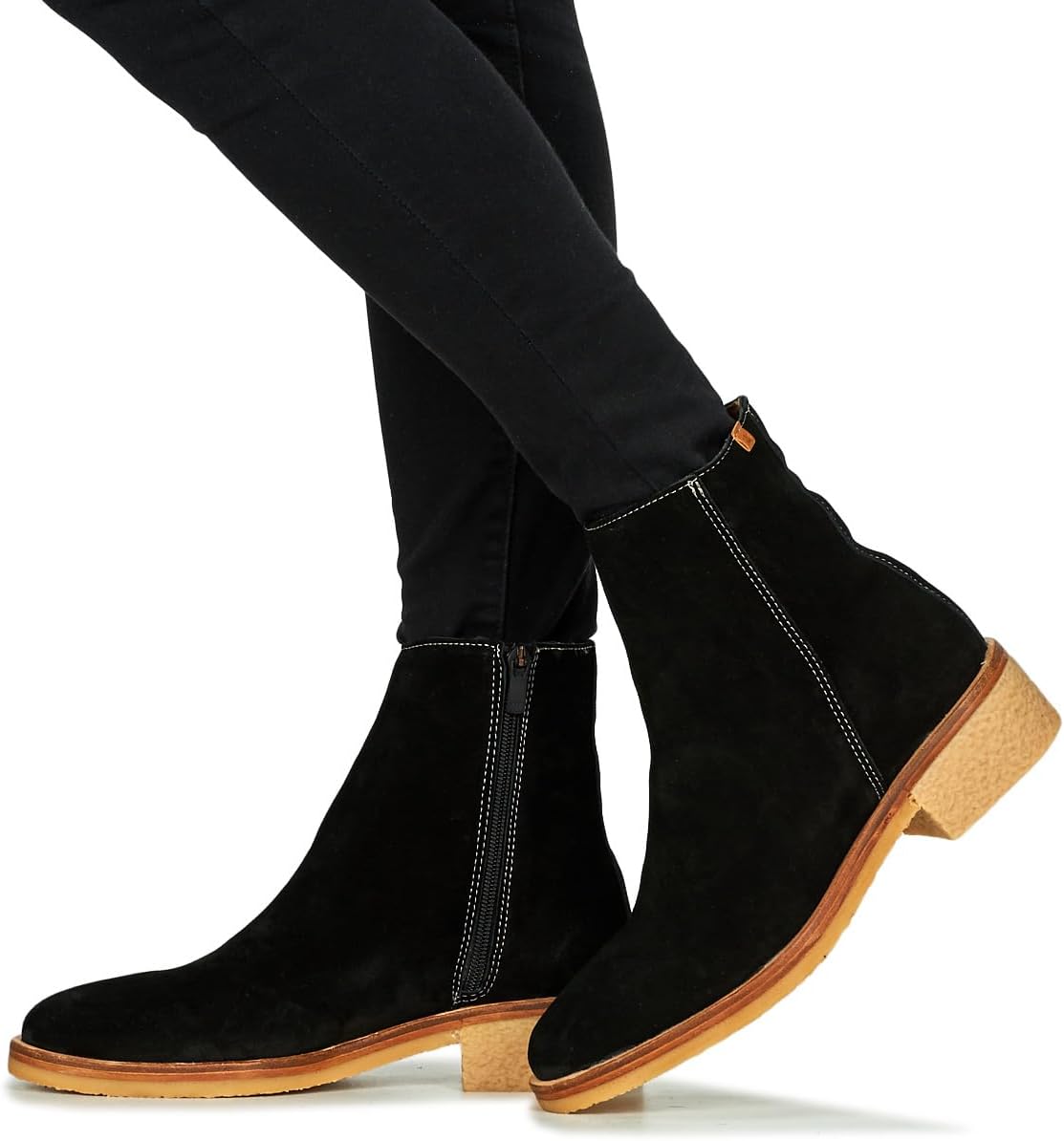 Thumbnail 1 de El Naturalista Irati Low Boots für Damen – graue Stiefeletten aus Leder mit Reißverschluss