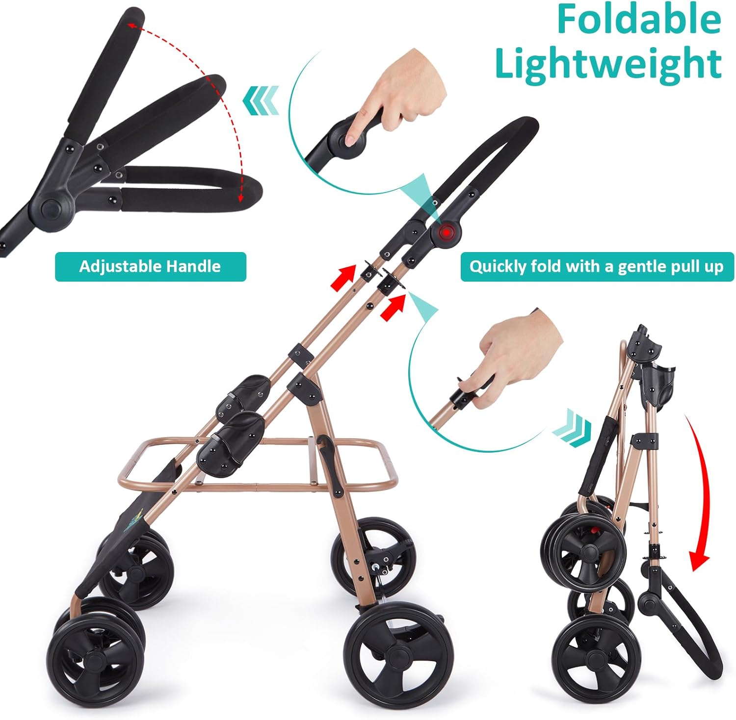 Thumbnail 6 de Ownpets 3-in-1 Pet Stroller for Medium Dogs up to 30kg