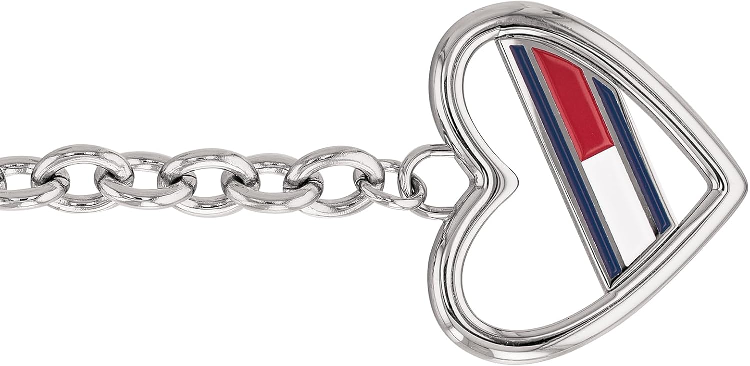 Thumbnail 1 de Tommy Hilfiger Fine Core bracciale da donna in acciaio inox con cuore e bandiera smaltata (16,5 cm)