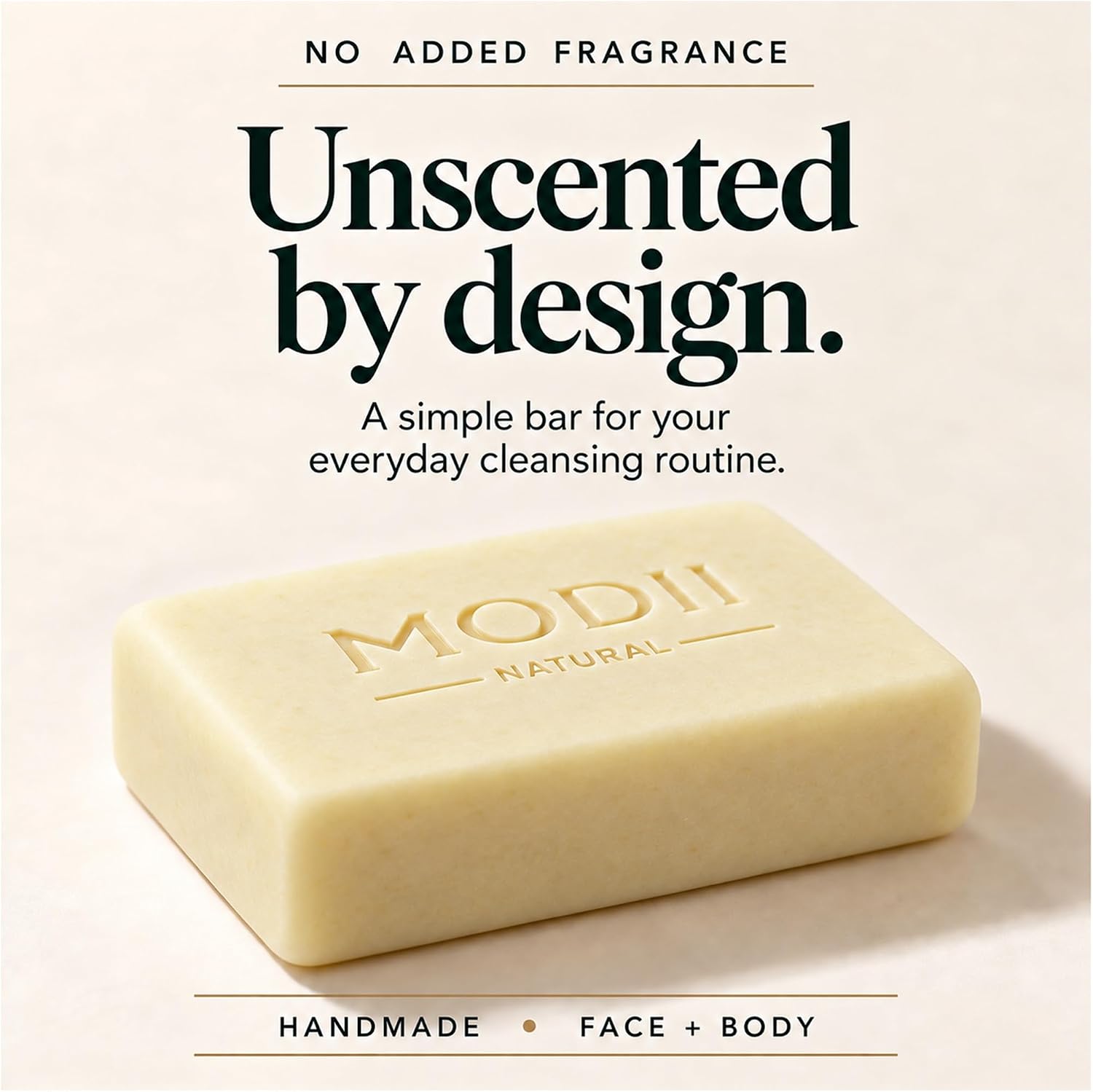 Detalle 1 de Modii Natural Beef Tallow Handmade Soap Bar, 120 g, Unscented