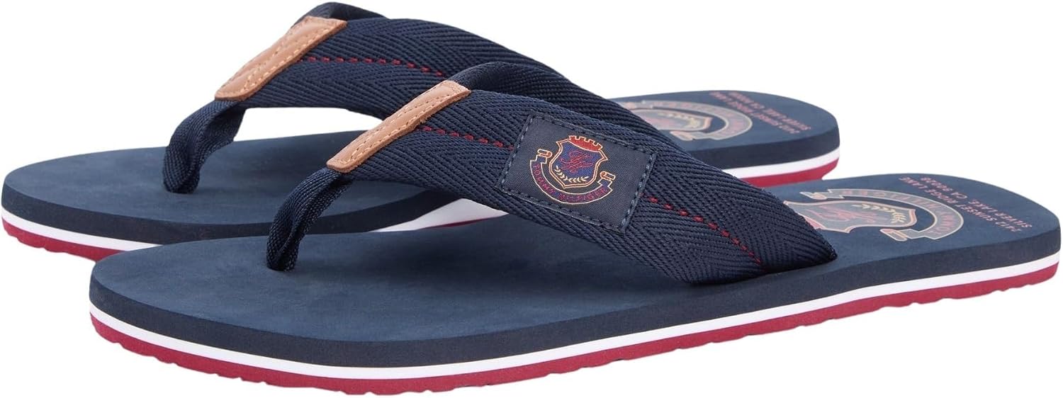 Detalle 2 de Tommy Hilfiger Herren Patch Hilfiger Beach Sandal FM0FM05804 – Bequeme Sommer-Flip-Flops