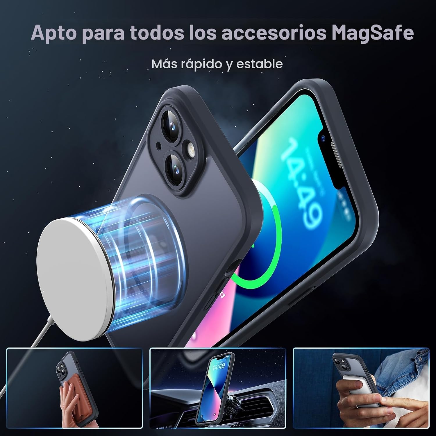 Thumbnail 2 de TOCOL Funda magnética para iPhone 13 6,1