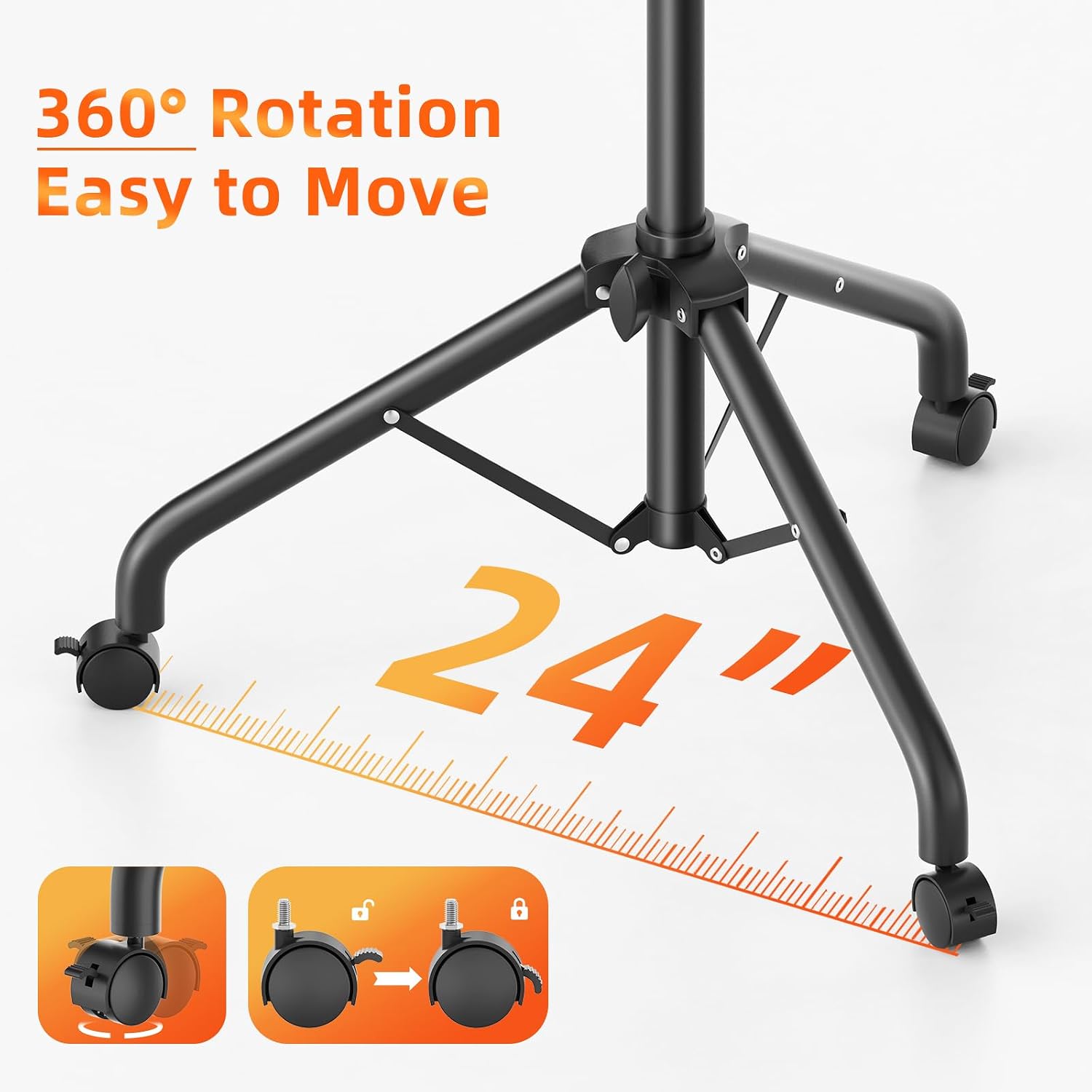 Thumbnail 2 de Bloazzup Projector Stand Tripod with Wheels, Adjustable Height and 22-Pound Capacity