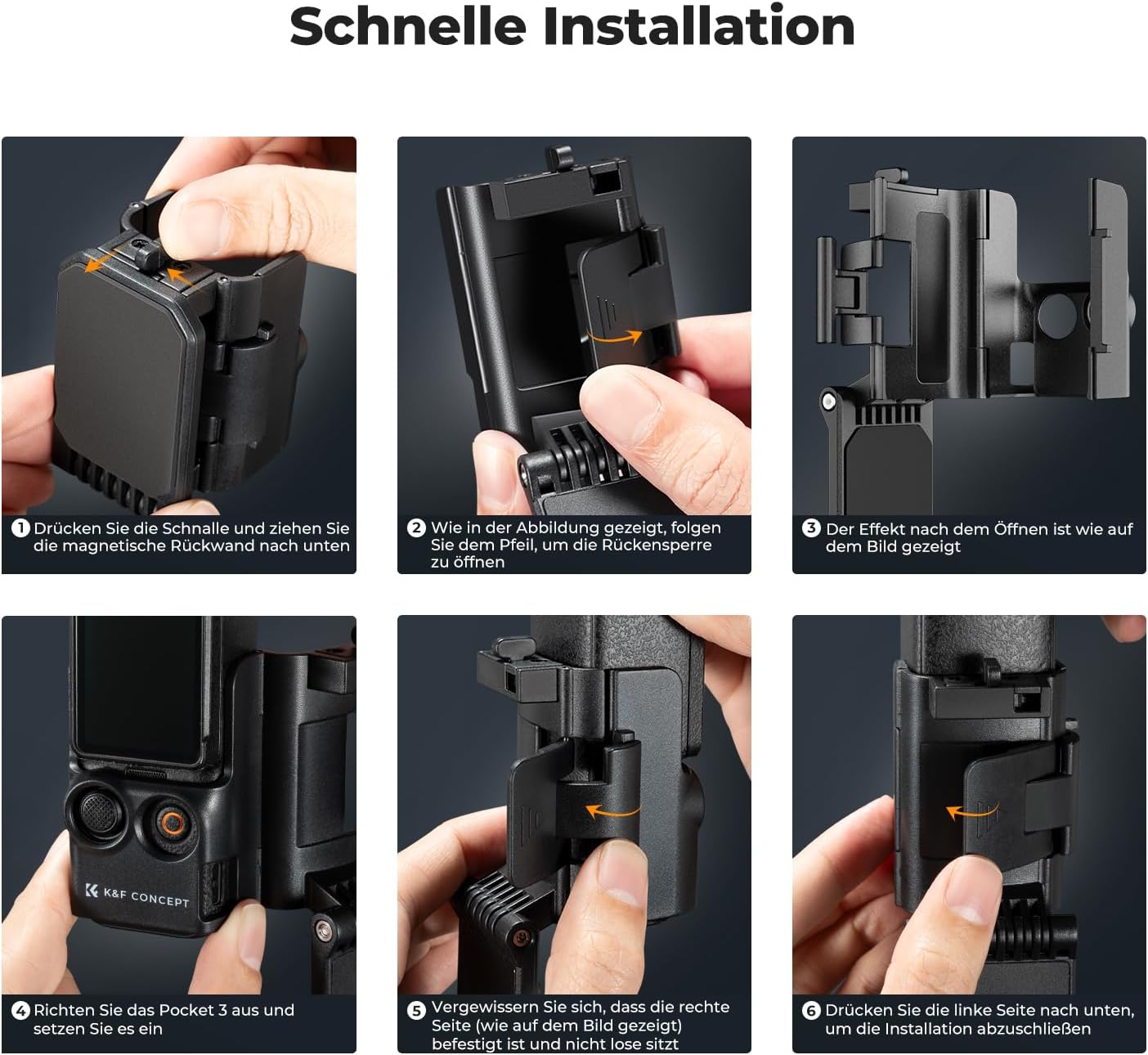 Thumbnail 5 de K&F CONCEPT Magnetische Halterung für DJI Osmo Pocket 3