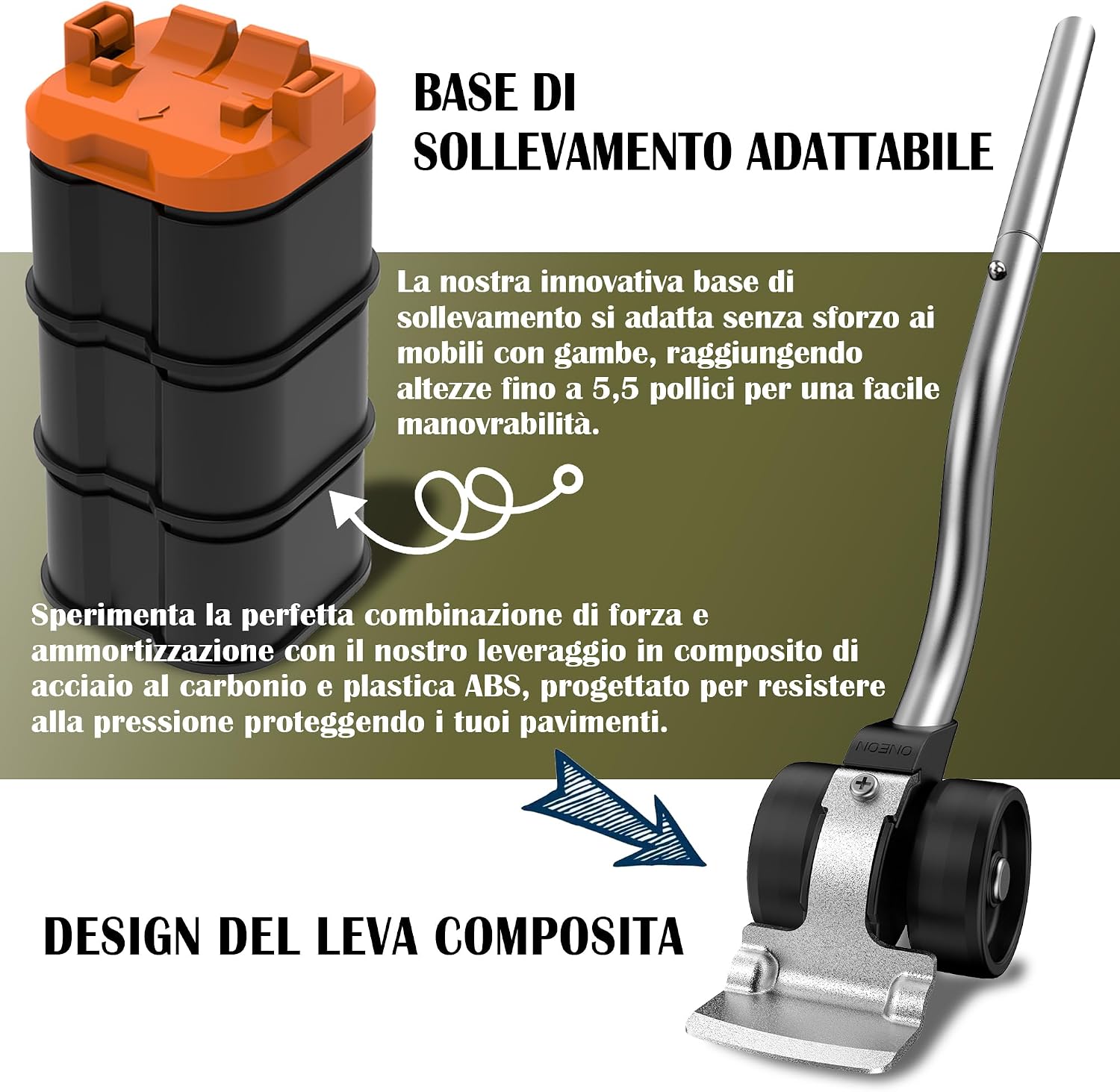 Detalle de ONEON Spostamento Mobili Plus 125 kg