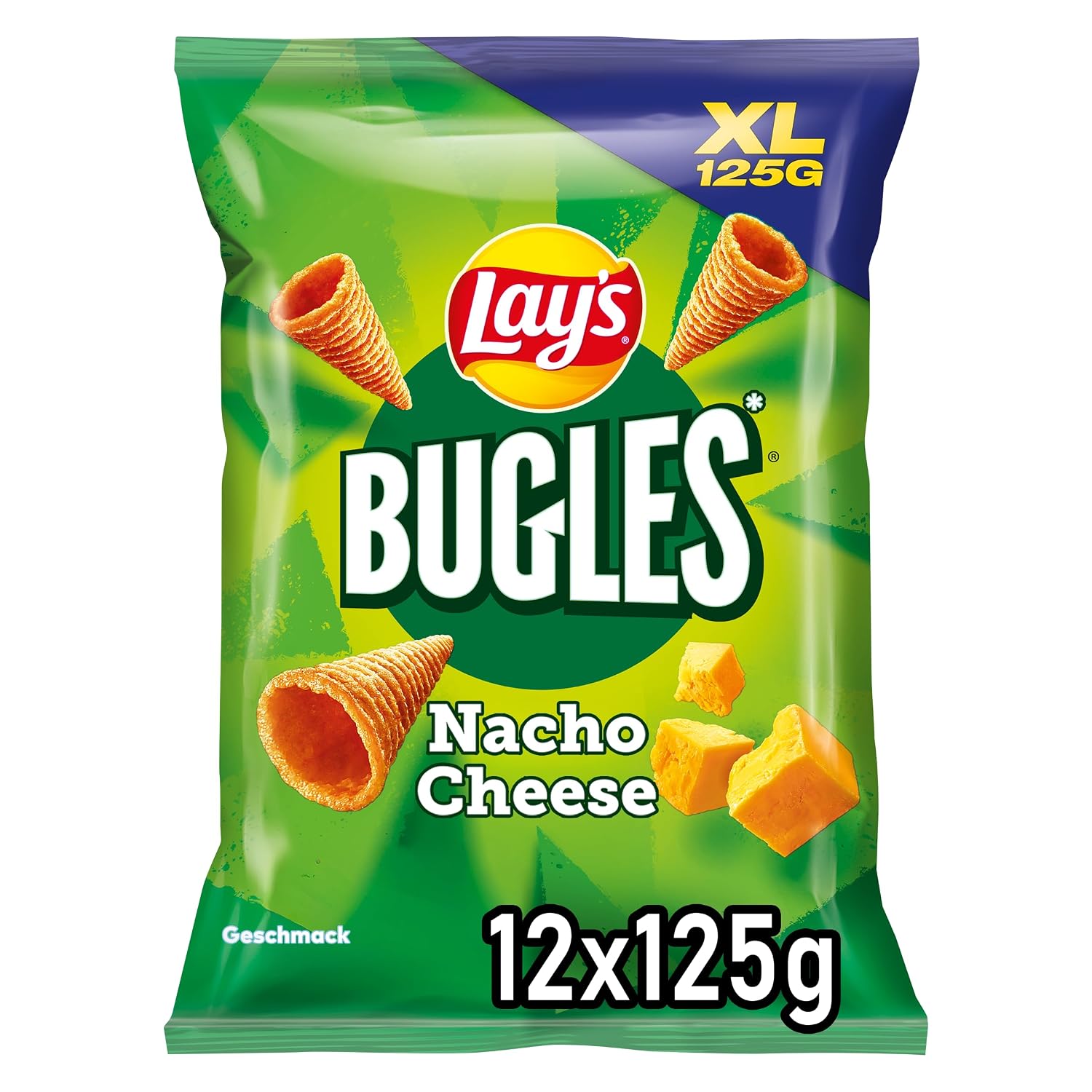 Detalle de Lay's Bugles Nacho Cheese 12×125 g 🍿