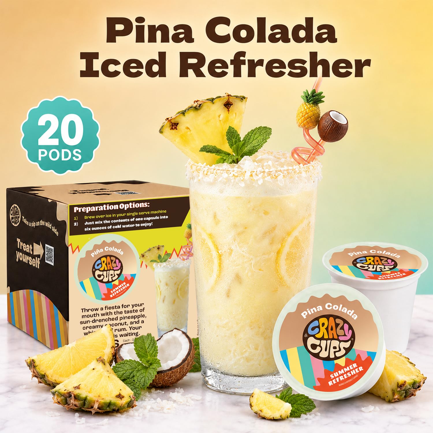 Detalle de Crazy Cups Iced Drink Mix Pods 20 Count