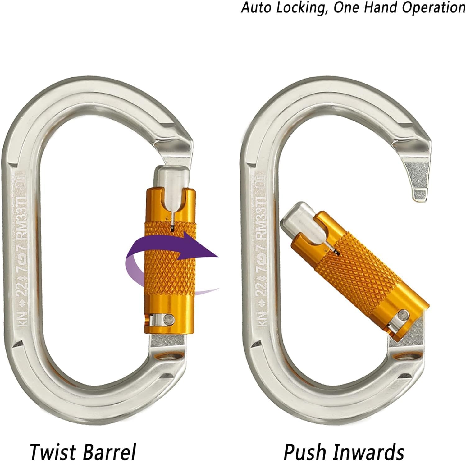 Thumbnail 2 de SOB Moschettone arrampicata con porta a vite 2 pezzi 🧗