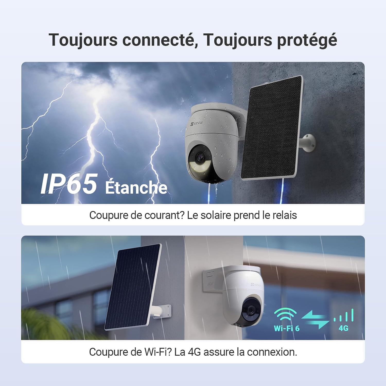 Detalle 2 de EZVIZ CB8 Lite 4G caméra 2K+ 🌐
