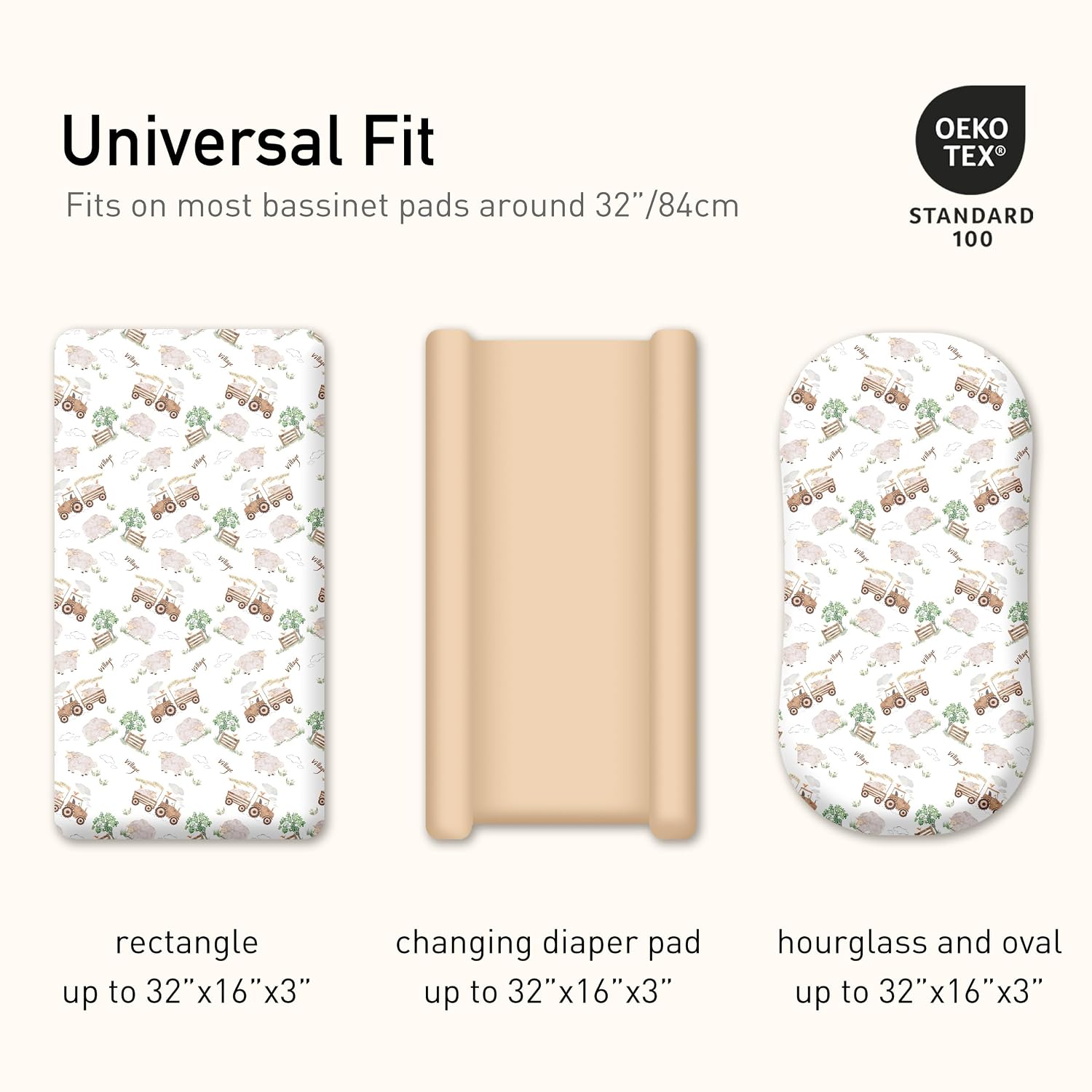 Detalle de Gllquen Bassinet Sheets 32x16