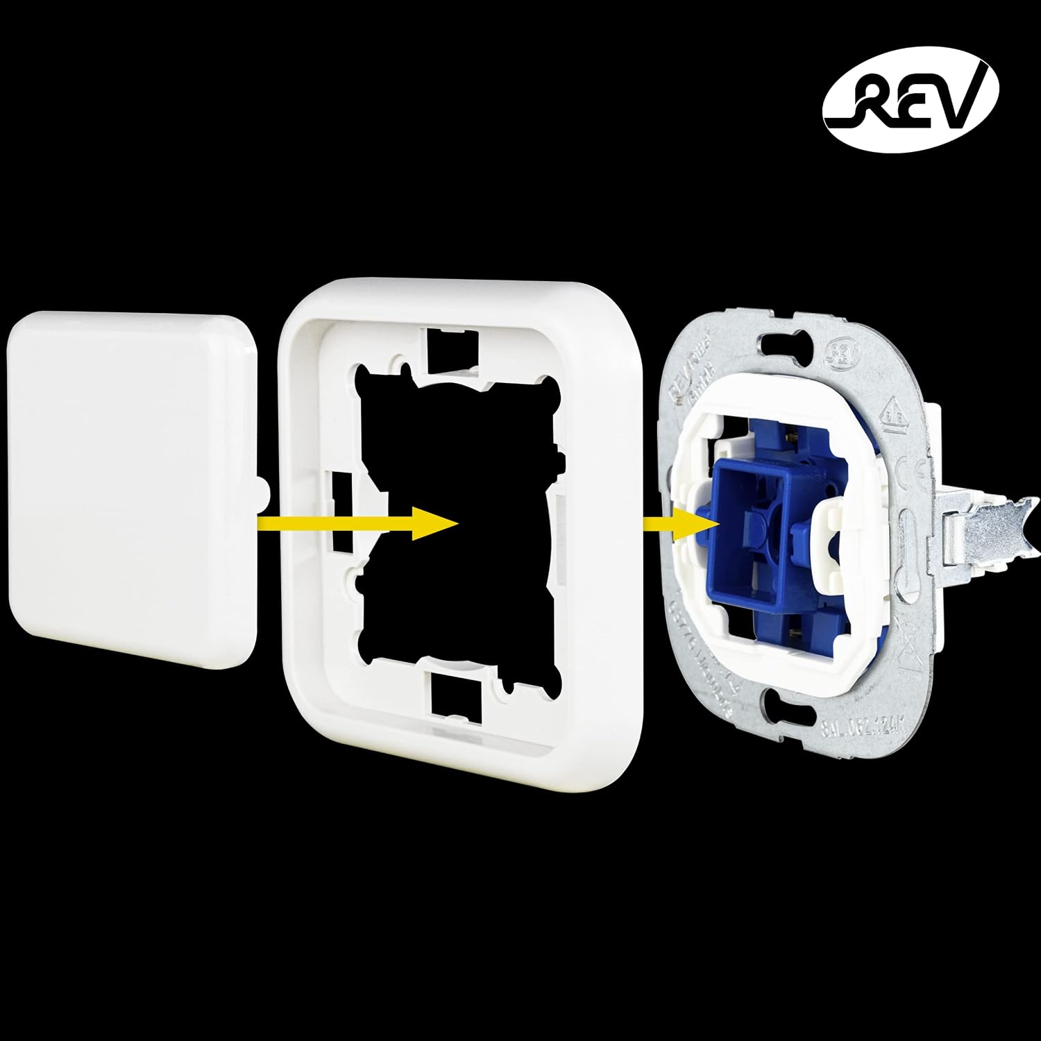 Detalle 2 de REV Vario Abdeckung Zeitschaltuhr – Bedienfeld Weiß, passend zur Schalterserie Vario