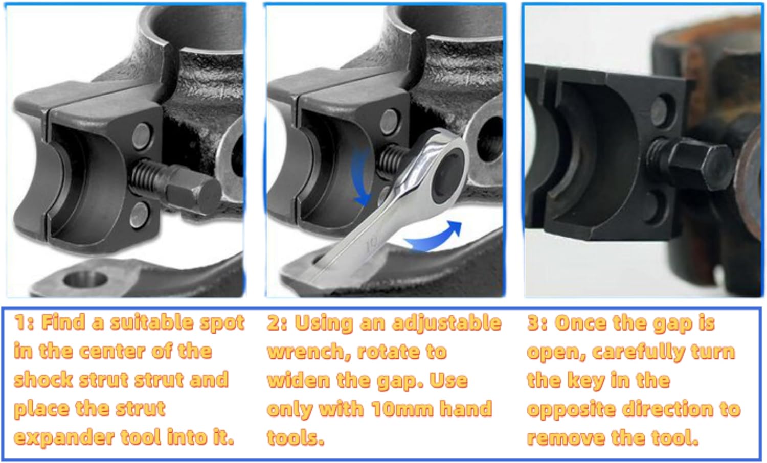 Detalle de Akozon Suspension Strut Hub Steering Knuckle Spreader — Steel Universal Tool