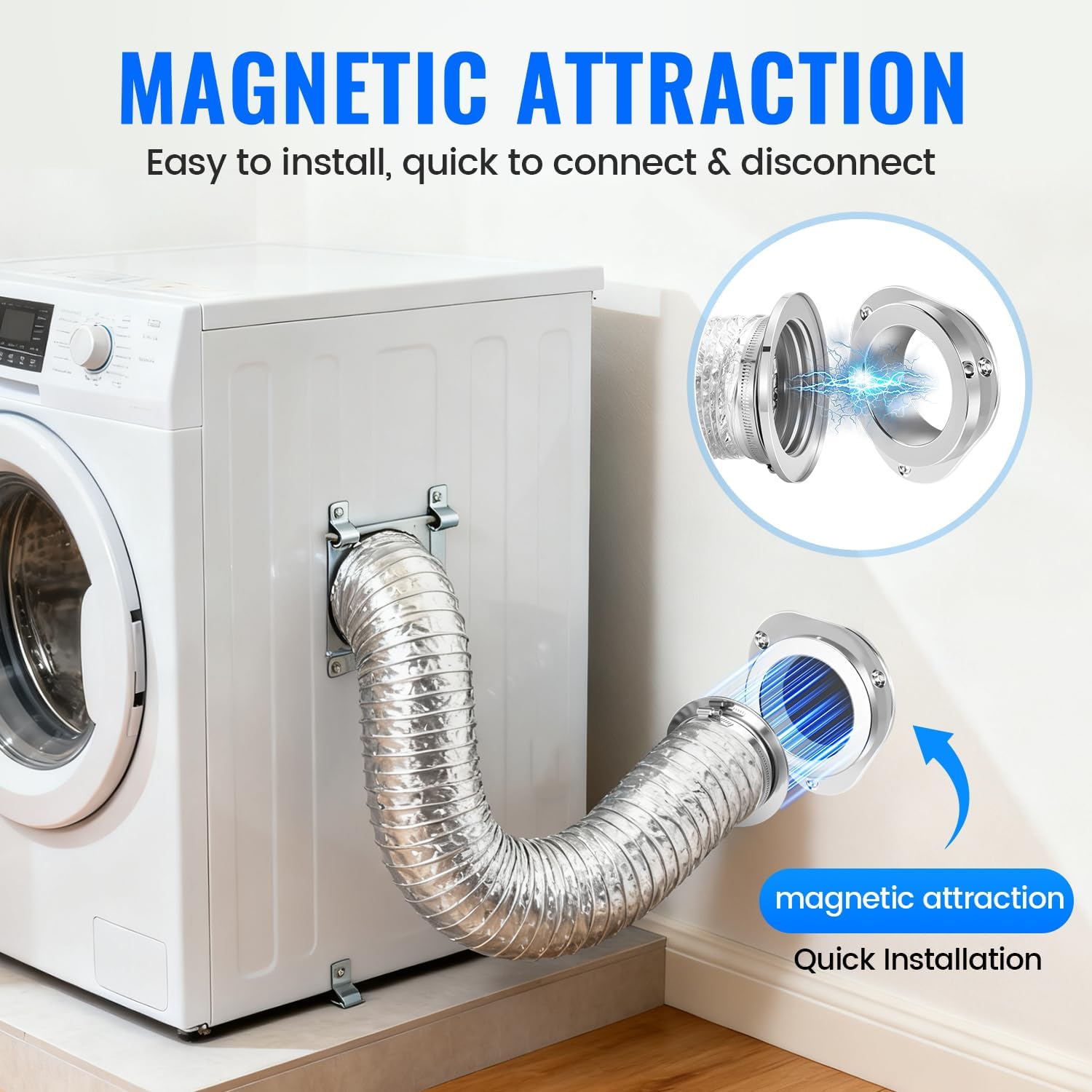 Thumbnail 5 de Annatuoli DV-180 Magnetic Dryer Vent Kit with 6-Ply Duct and Clamps