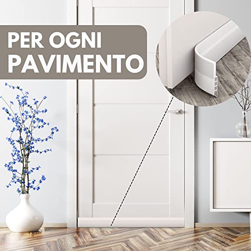 Detalle de Vellure Paraspifferi porta blindata NUOVO: sottoporta Premium, bianco