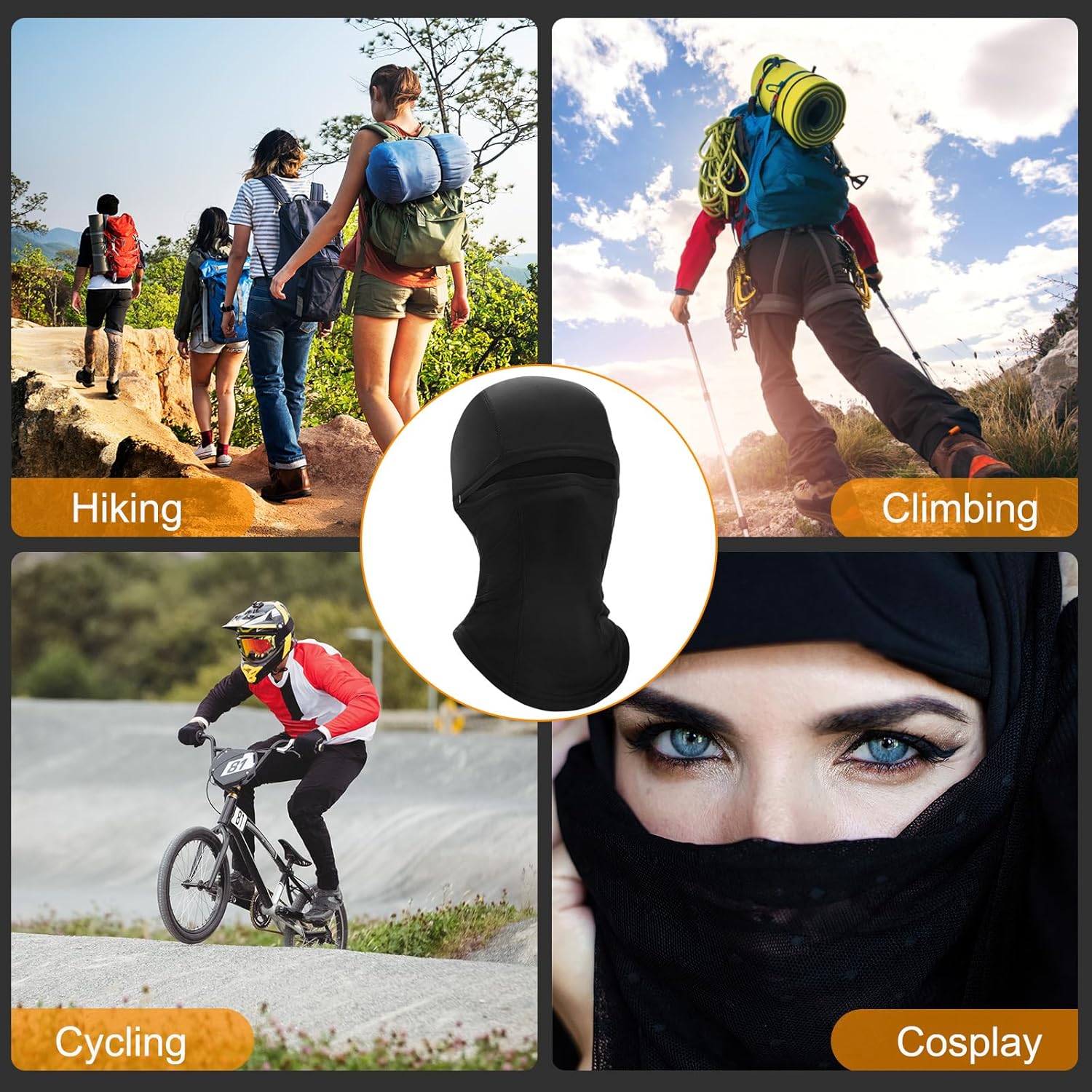 Thumbnail 2 de Beehow Balaclava Ski Mask Cover for Windproof Warmth