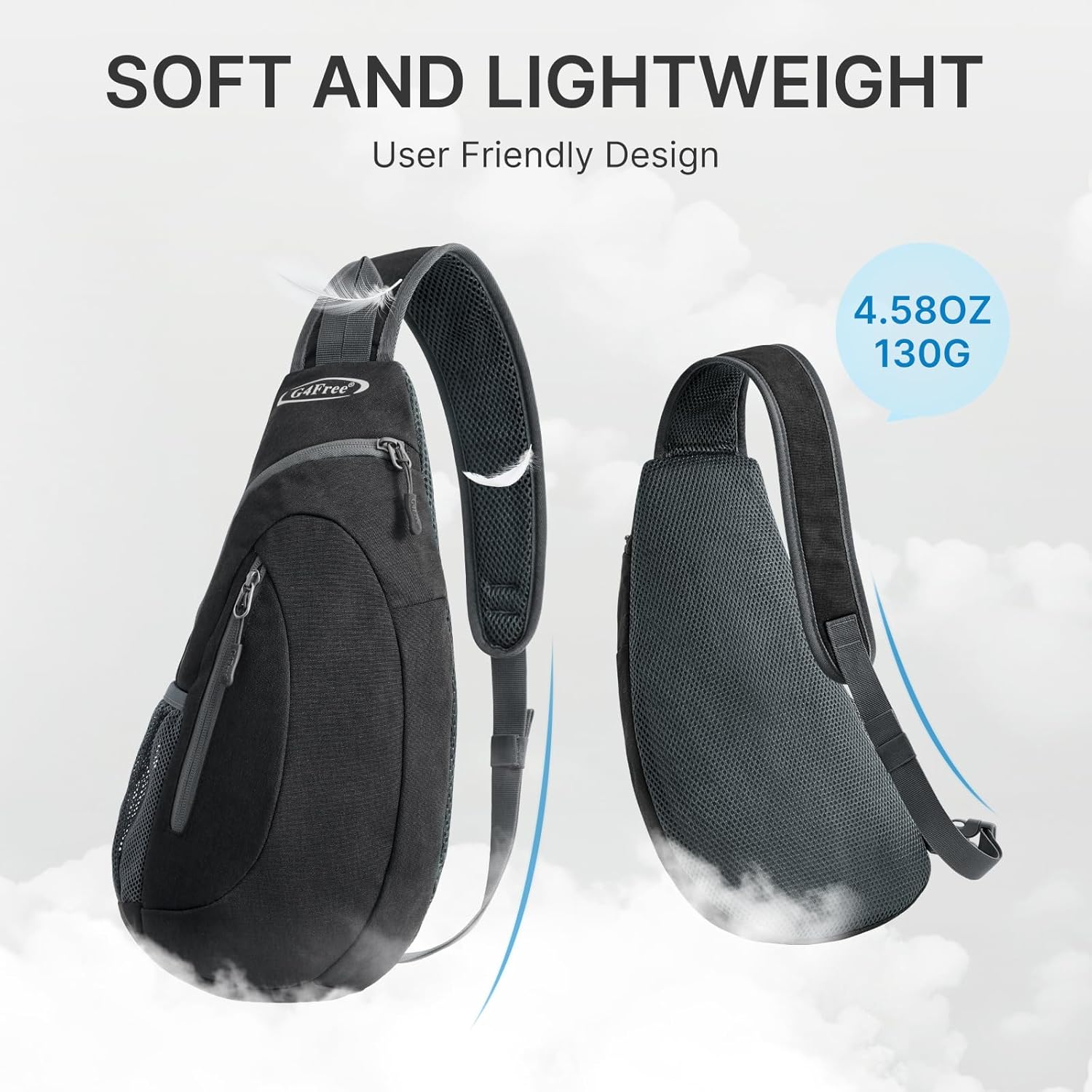 Thumbnail 6 de G4Free Leichte Brusttasche Sling Rucksack 39,5 × 21 × 8,4 cm – Vielseitige Dreiecks-Tasche für Wandern, Radfahren und Alltag