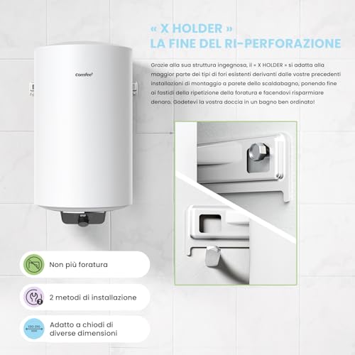 Detalle de COMFEE Scaldabagno Elettrico 80 L Murale ad accumulo compatto WiFi Connect
