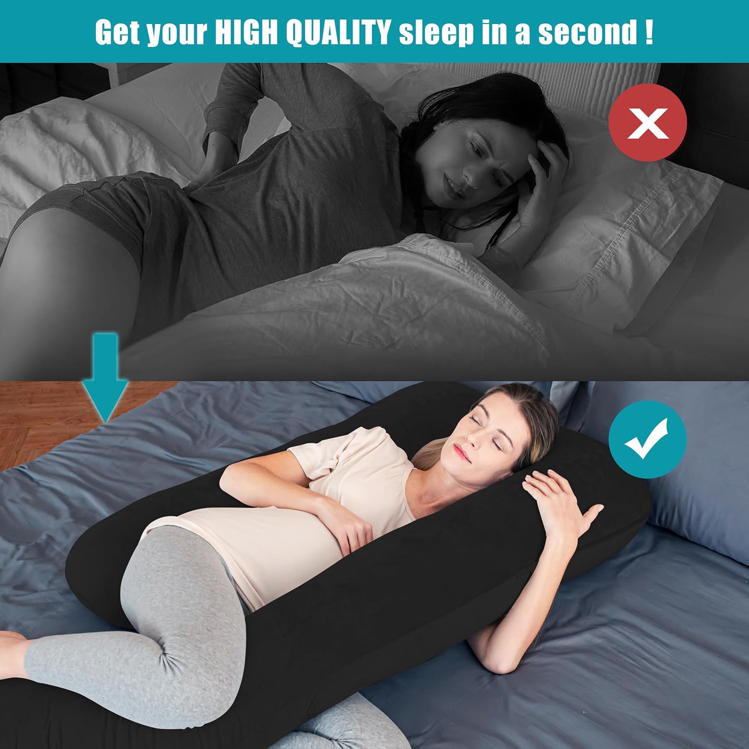 Thumbnail 5 de Cute Castle U-Shaped Maternity Pillow, 57 Inch