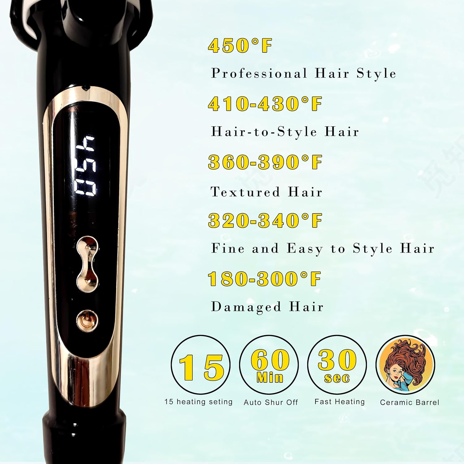 Thumbnail 3 de ABP 1.25 Inch Curling Iron with Extra Long Ceramic Barrel