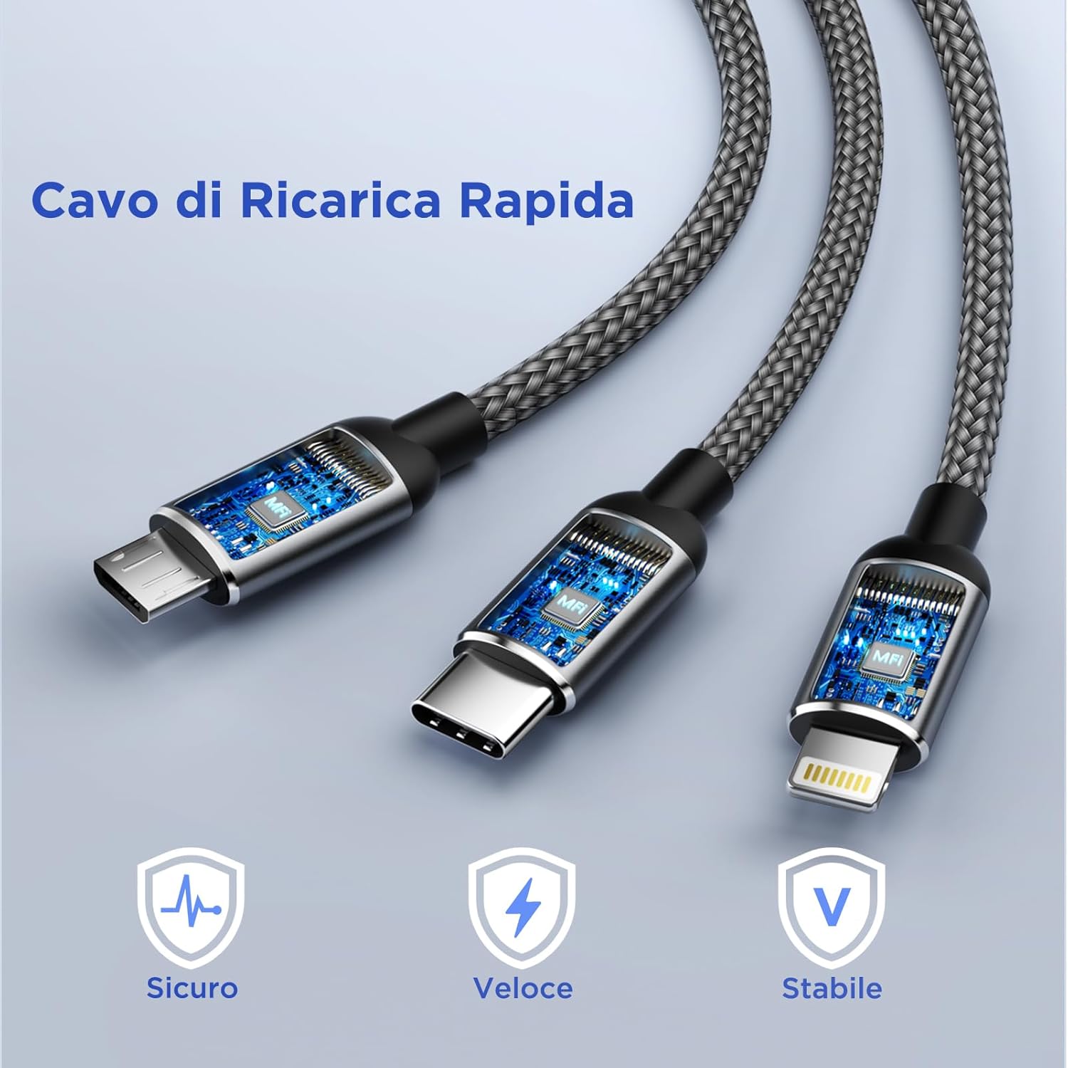 Thumbnail 5 de Multi Cavo di Ricarica 3 in 1 1,2 m