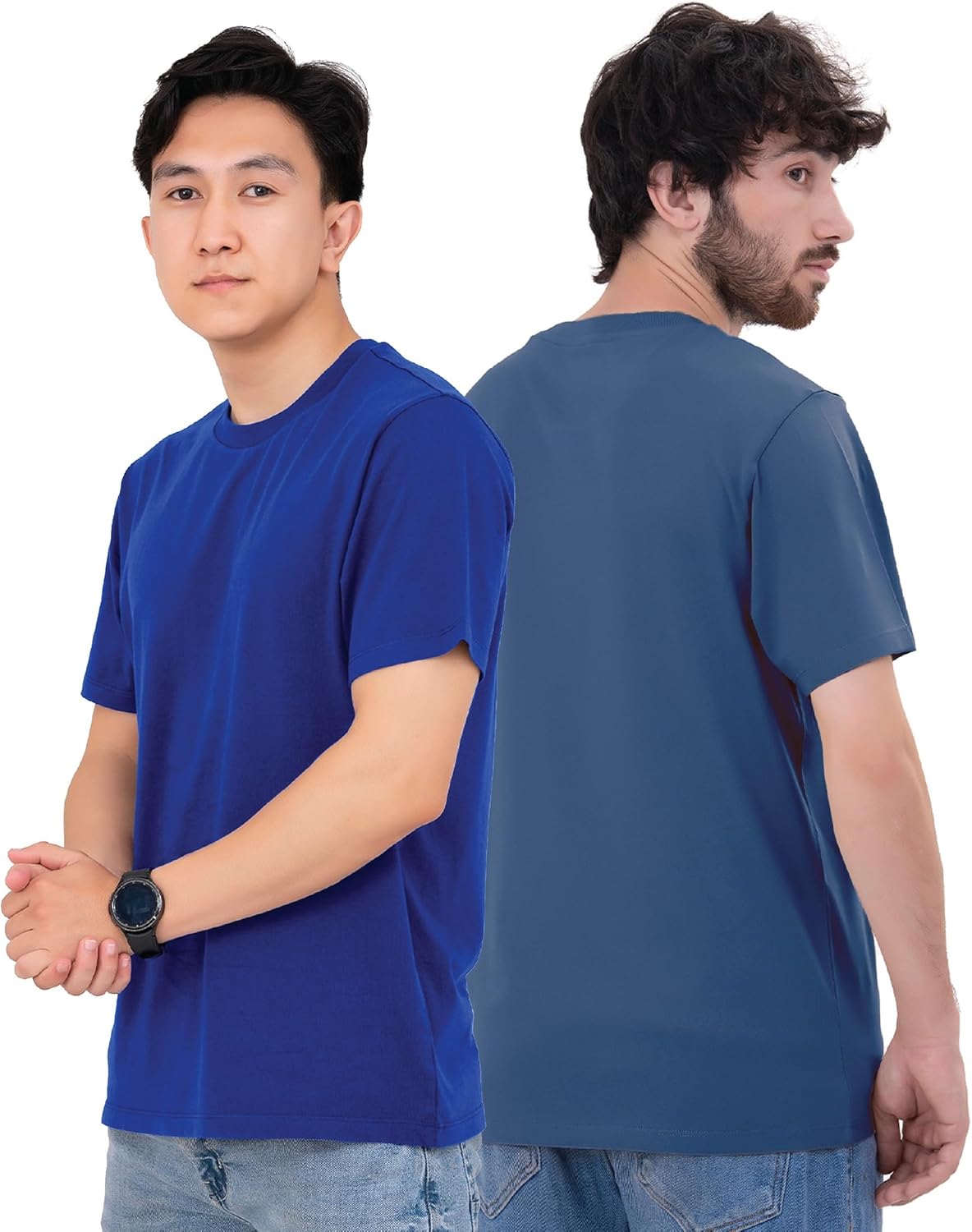 Thumbnail 4 de 6 Pack T Shirts for Men UK 100% Cotton – SoftSpun Premium Plain Crew Neck Multipack