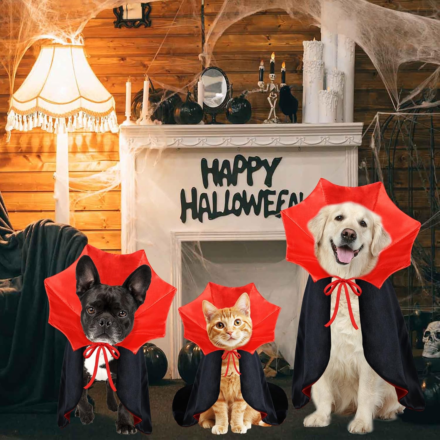 Detalle 2 de PAYHTOW Dog Vampire Costume, Medium