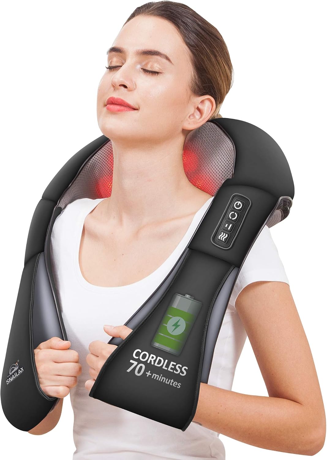 Detalle de Snailax Kabellos Massagegerät Shiatsu 80 Min