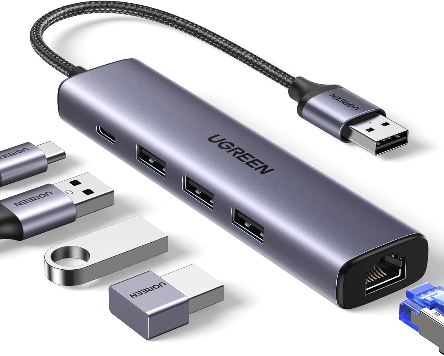 UGREEN USB Hub Ethernet 5-in-1