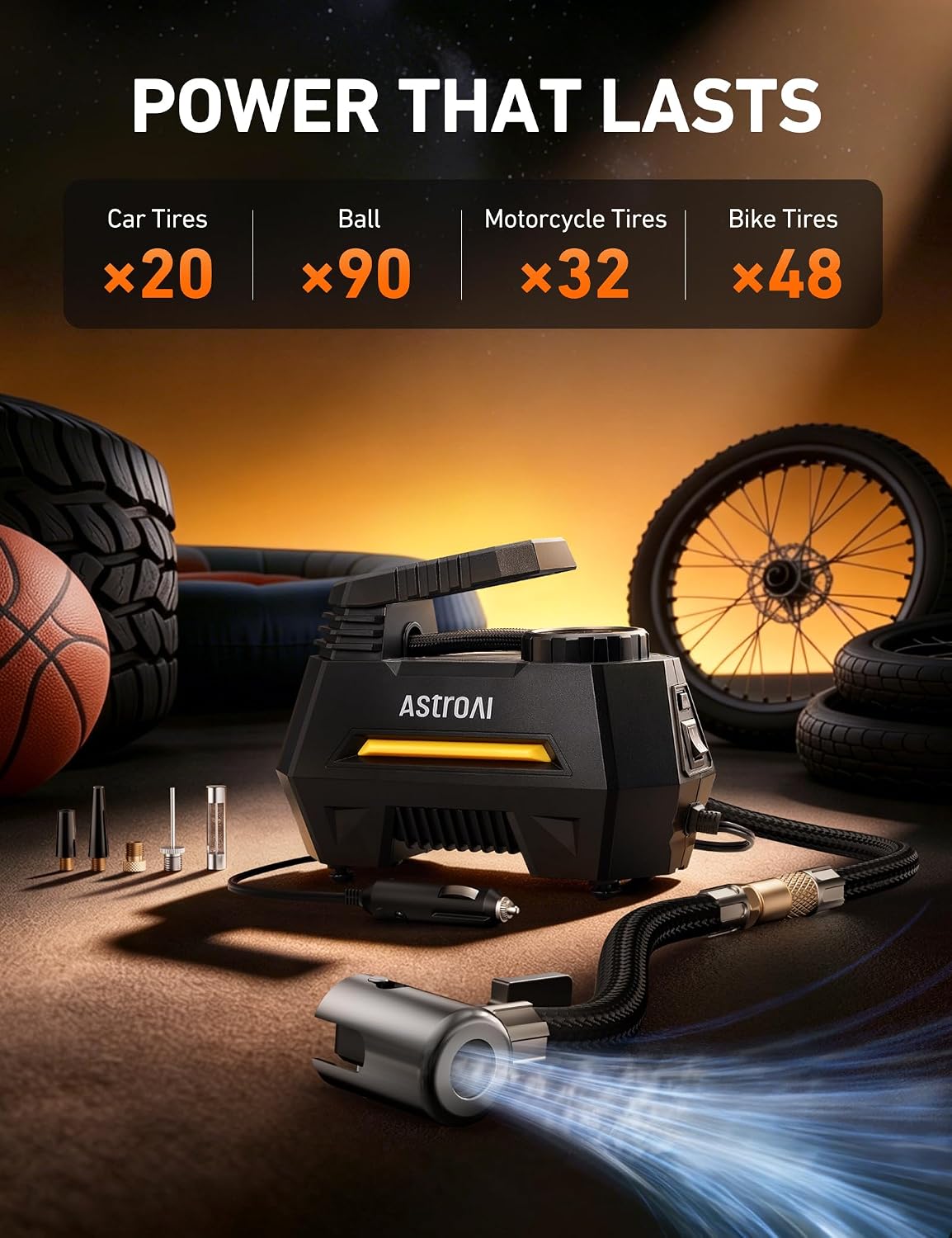 Thumbnail 3 de AstroAI Tire Inflator Portable Air Compressor 12V
