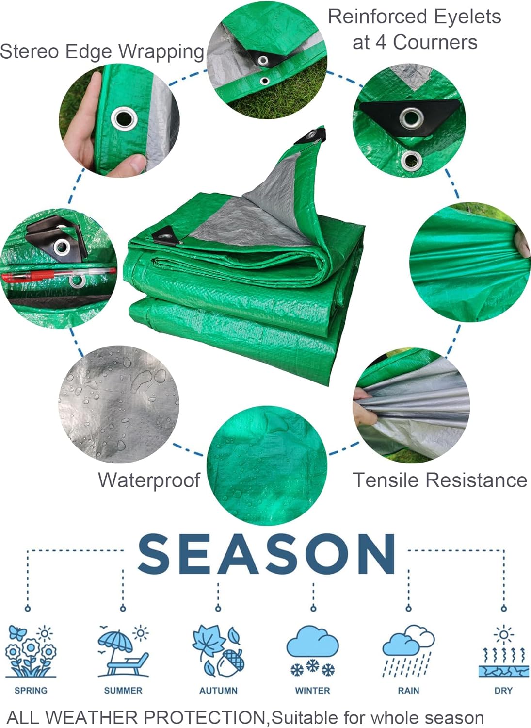 Thumbnail 2 de TUMESY Heavy Duty Tarpaulin 4x5m